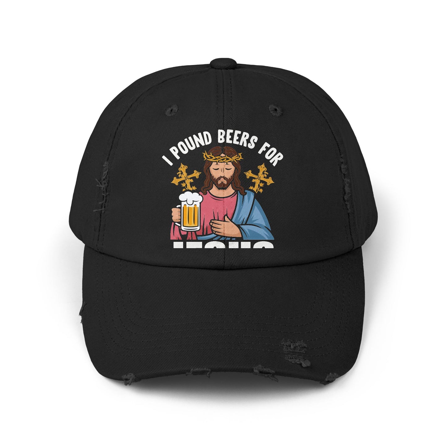 I Pound Beers For Jesus Humorous Bold Statement Cap