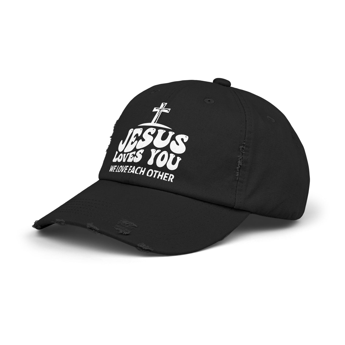 Jesus Loves You 1 John 4:19 Verse Cross Cap