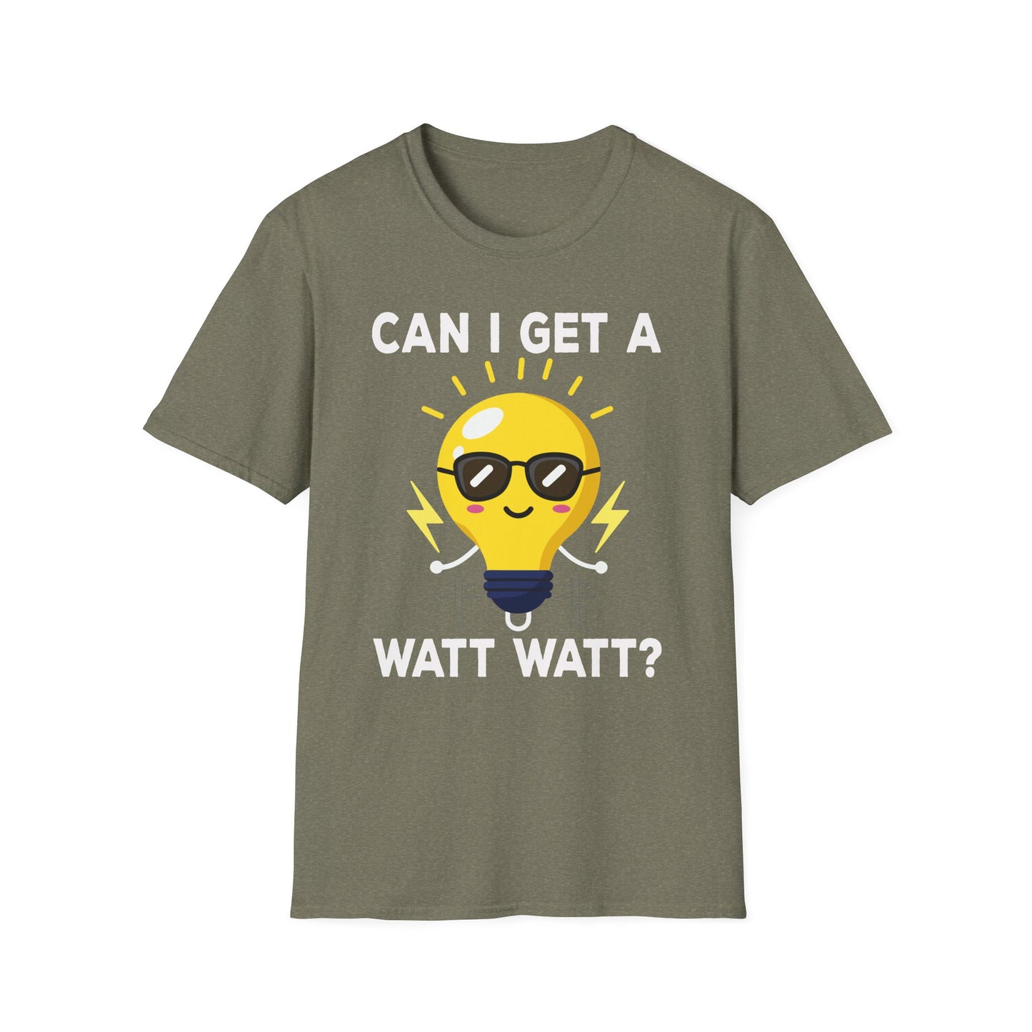 Can I Get A Watt Watt Light Bulb With Sunglasses Fun Design T-Shirt