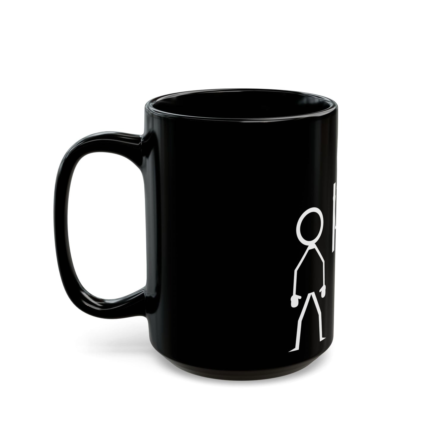 I've Got Your Back Stick Figure Humor Ceramic Mug