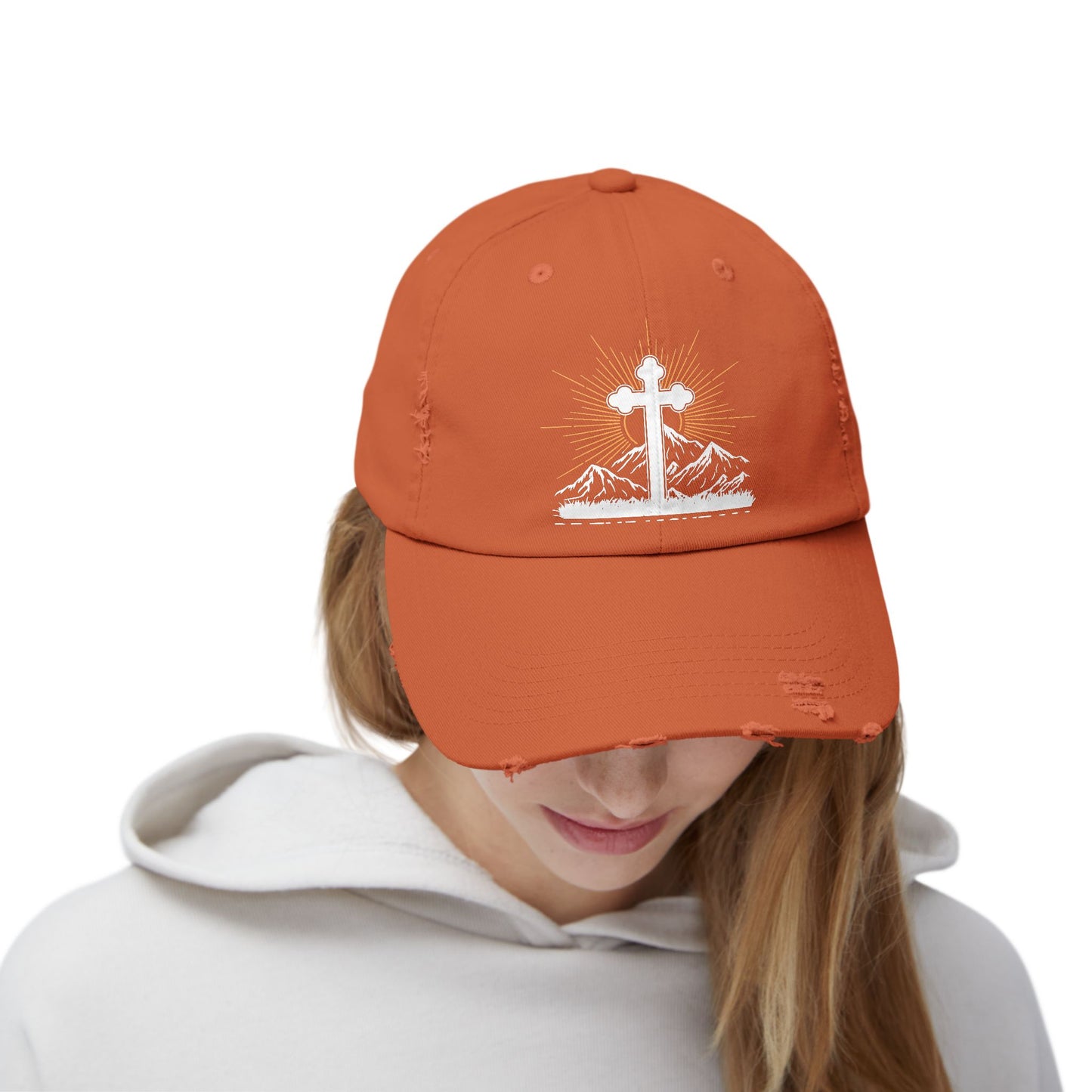 Be The Light Ma Matthew 5:14 Cross and Mountain Cap