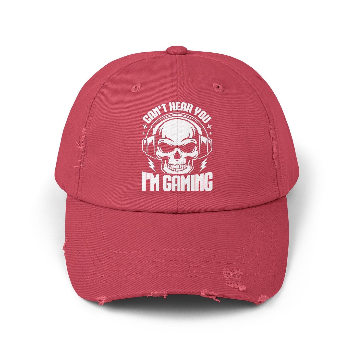 Can't Hear You I'm Gaming Skull Headphones Cap