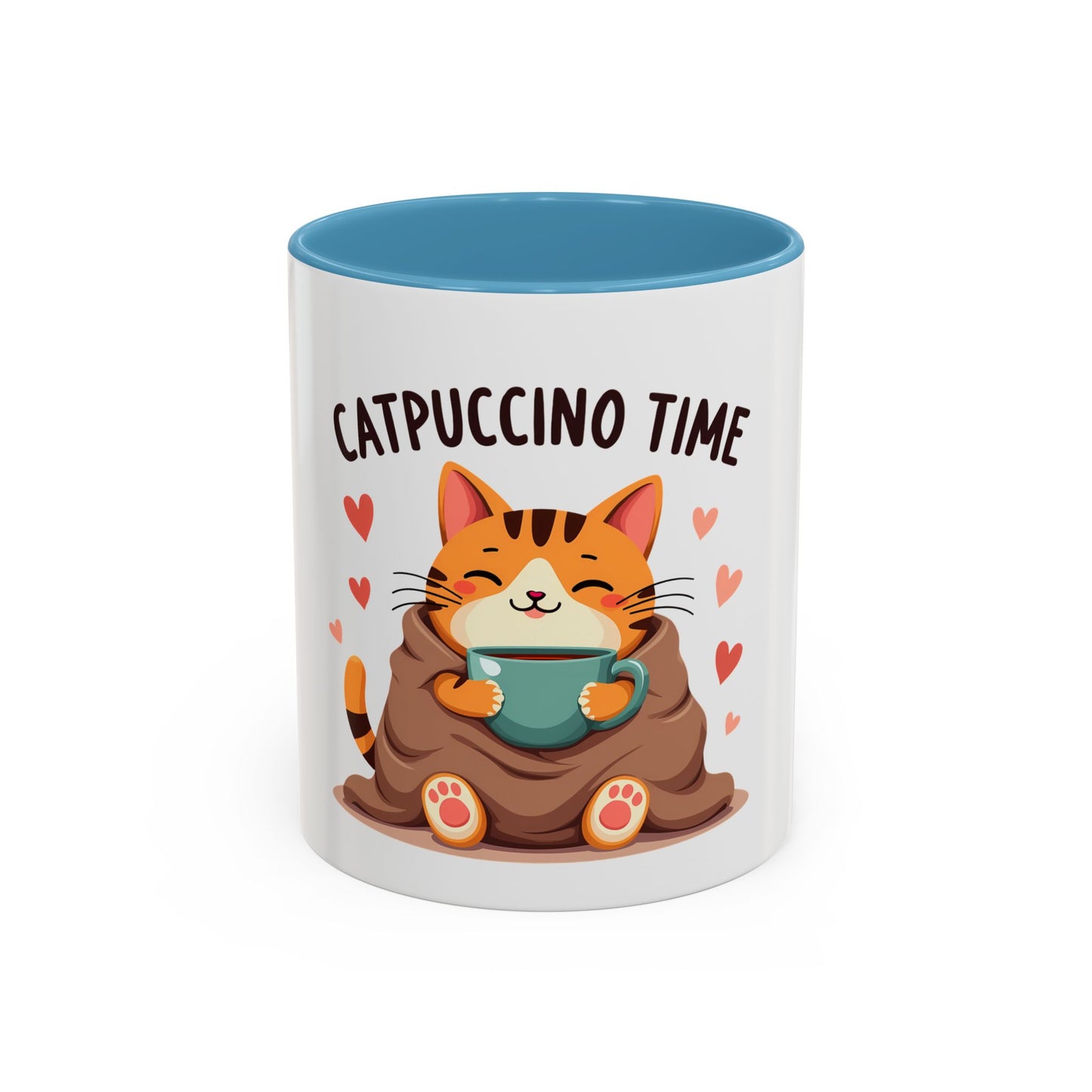 Catpuccino Time (Cat & Capuccino Fans) Coffee Accent Mug