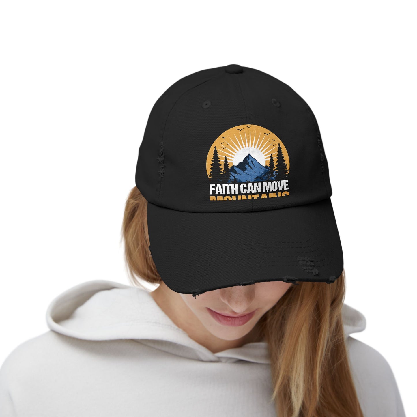 Faith Can Move Mountains Inspirational Scenery Cap