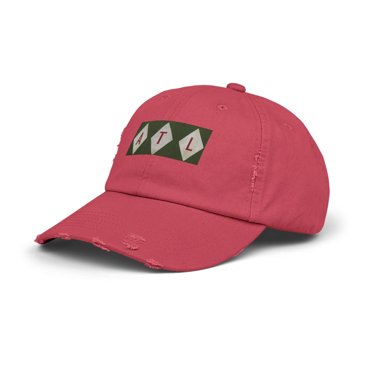 ATL Bold Lettering in Diamond Pattern Cap