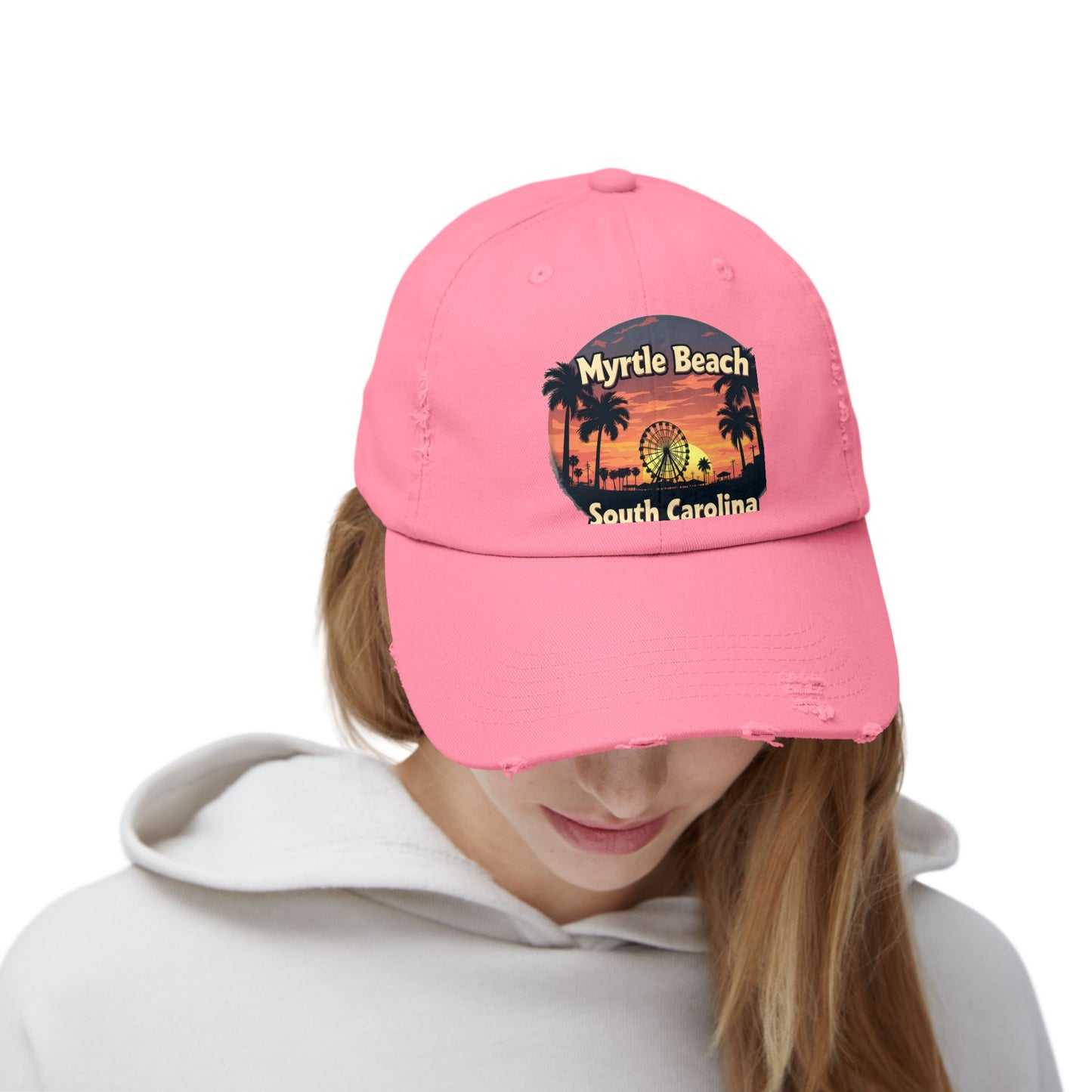 Myrtle Beach South Carolina Retro Sunset Cap