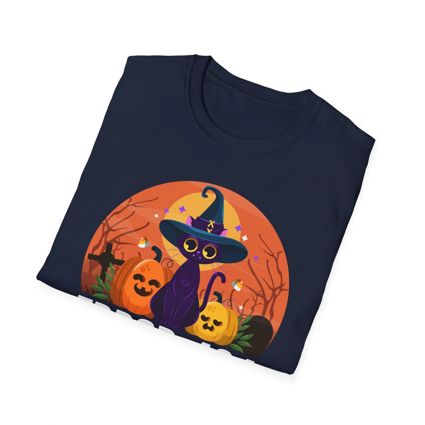 Error 404 Costume Not Found Funny Halloween Witch Cat Pumpkin T-Shirt