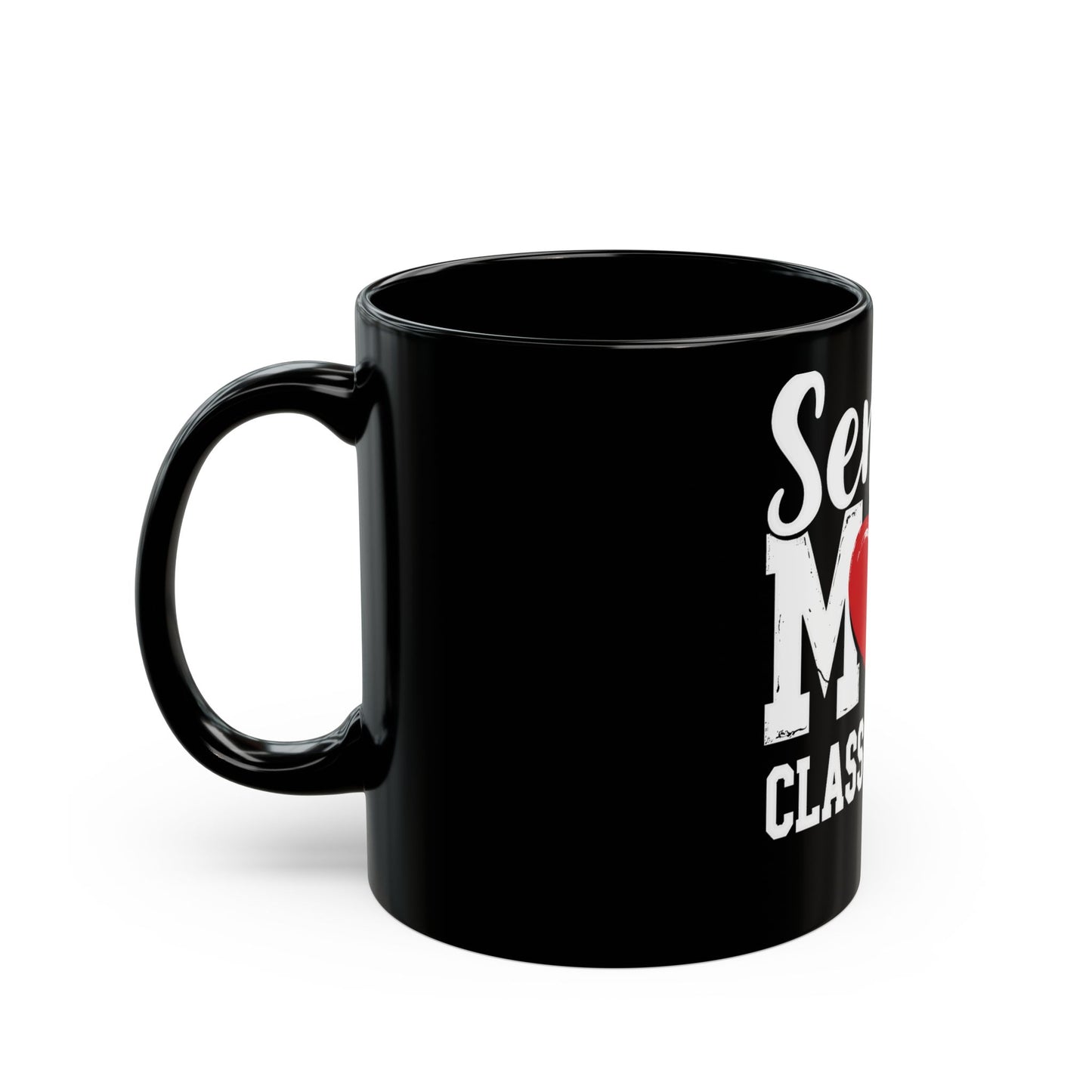 Senior Mom Class of 2025 Heart Ceramic Mug