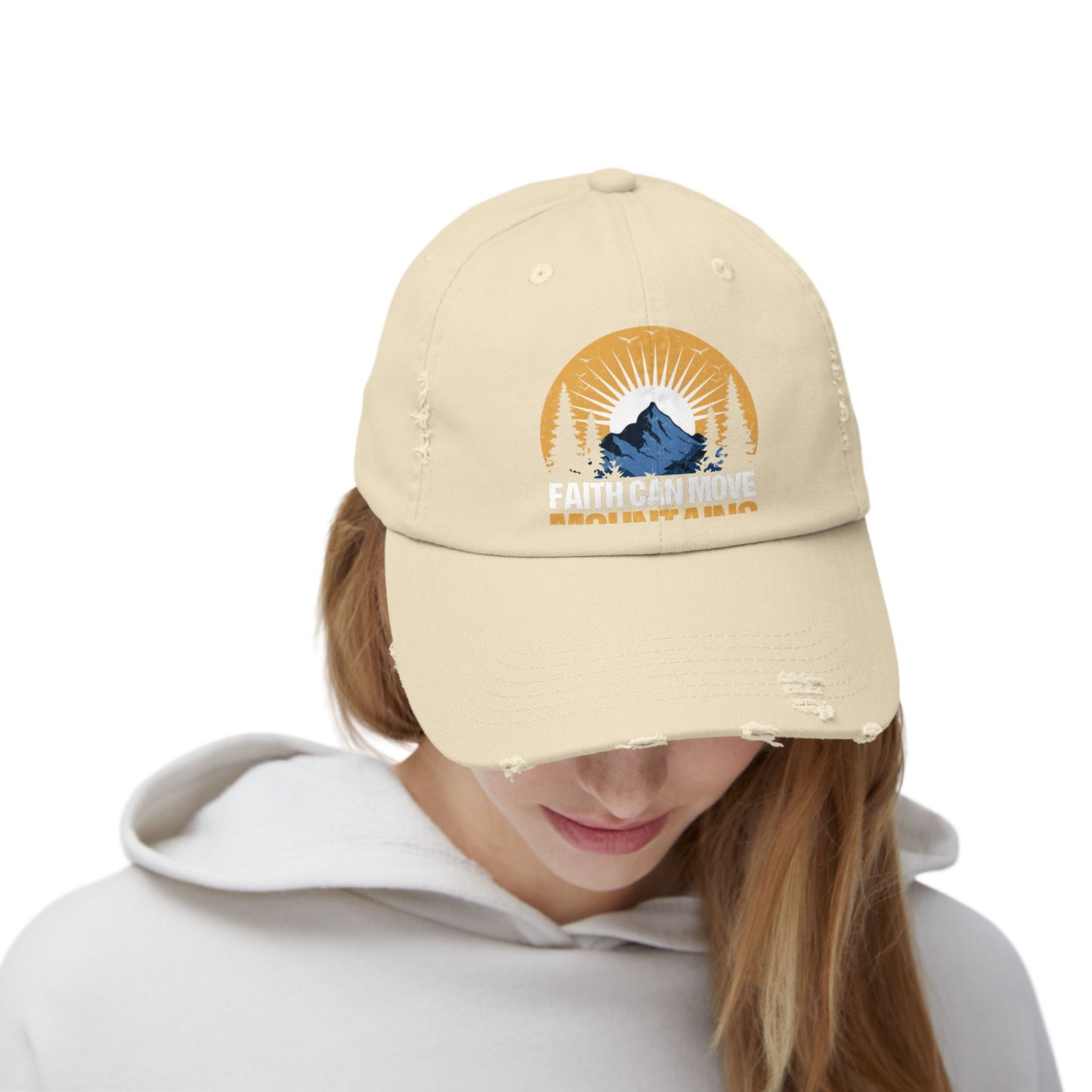 Faith Can Move Mountains Inspirational Scenery Cap