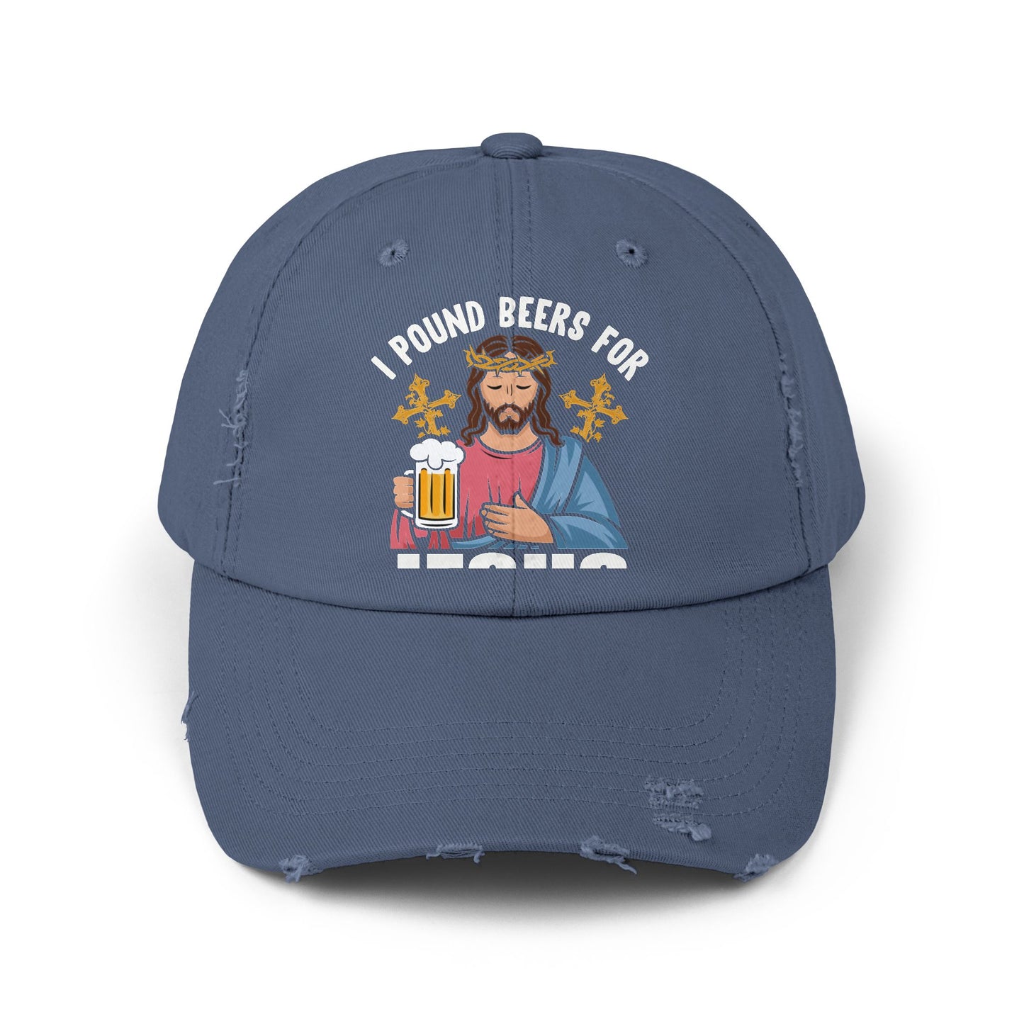 I Pound Beers For Jesus Humorous Bold Statement Cap