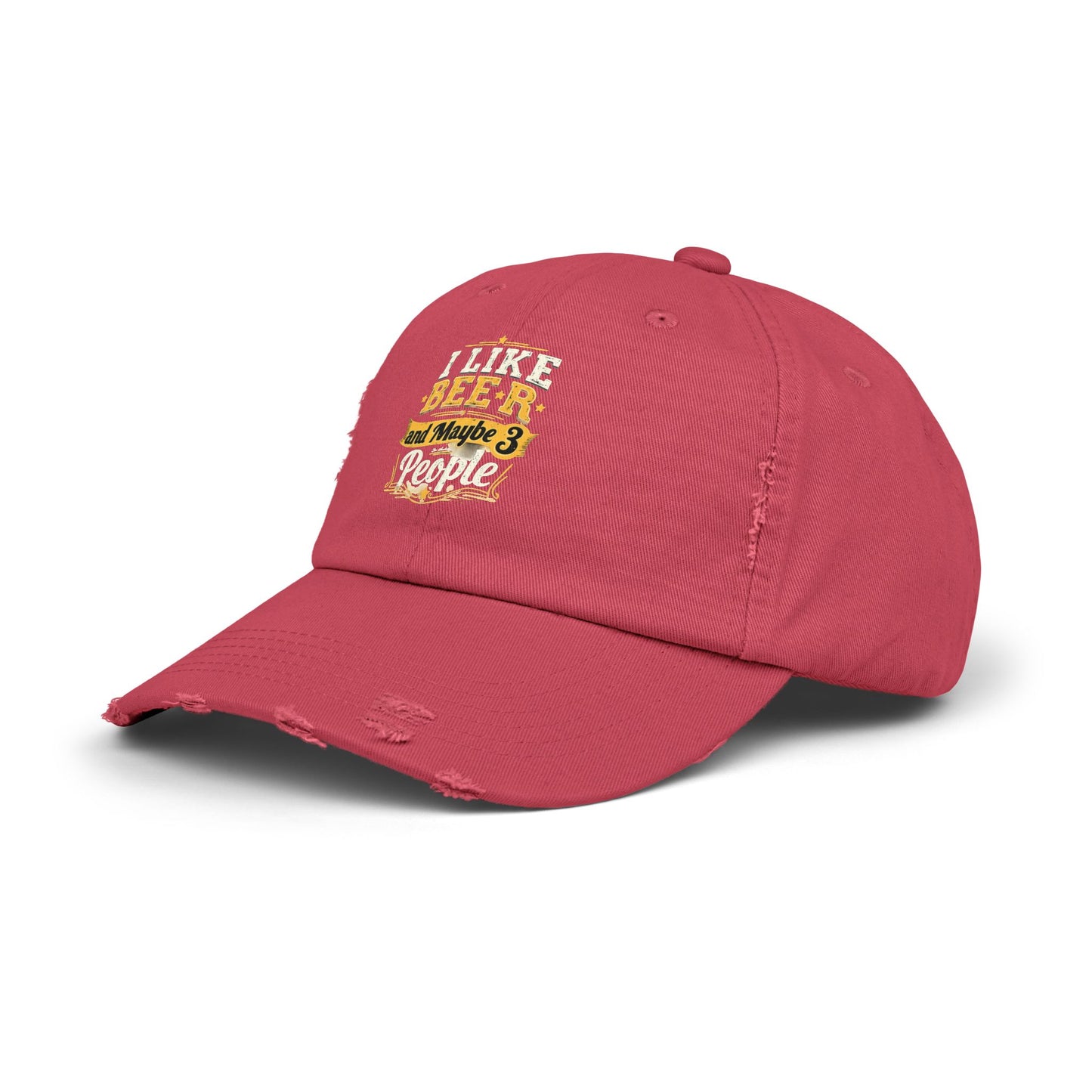 I Like Beer and Maybe 3 People - Humorous Statement Cap
