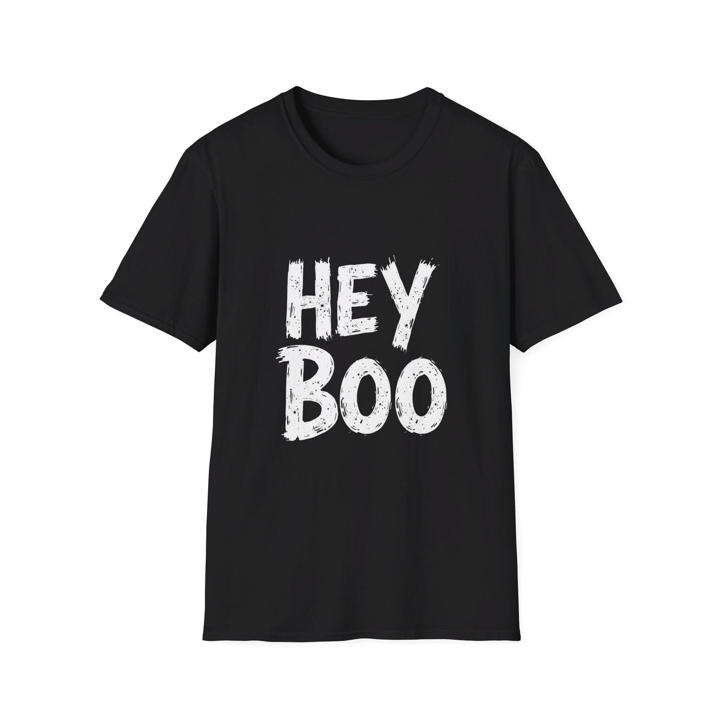 Hey Boo Bold Text Spooky Season Vibes T-Shirt