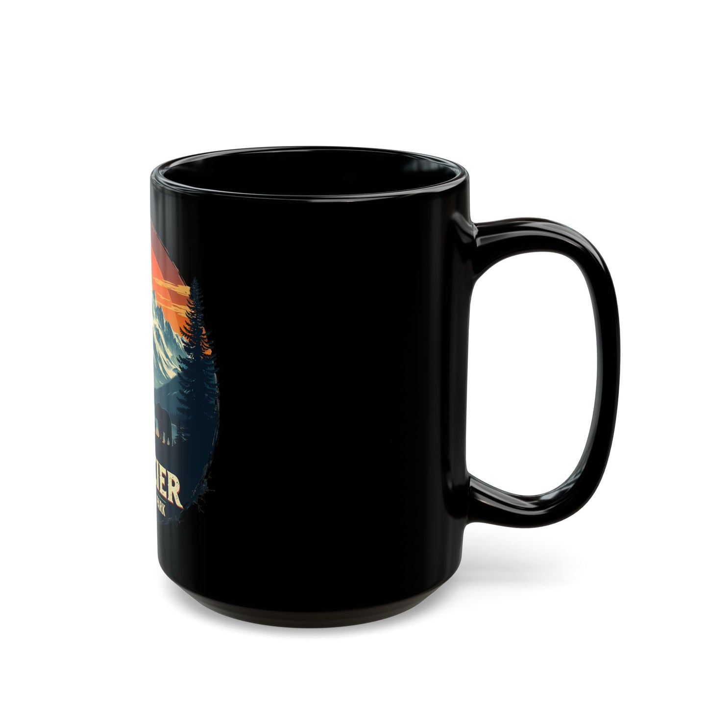 Glacier National Park Scenic Wilderness Bear and Mountains Ceramic Mug