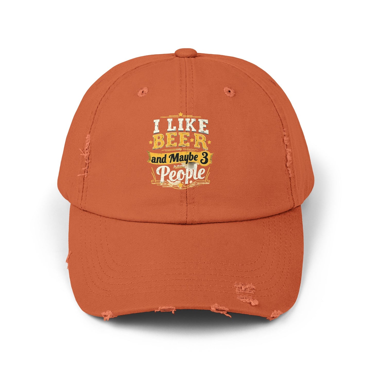 I Like Beer and Maybe 3 People - Humorous Statement Cap