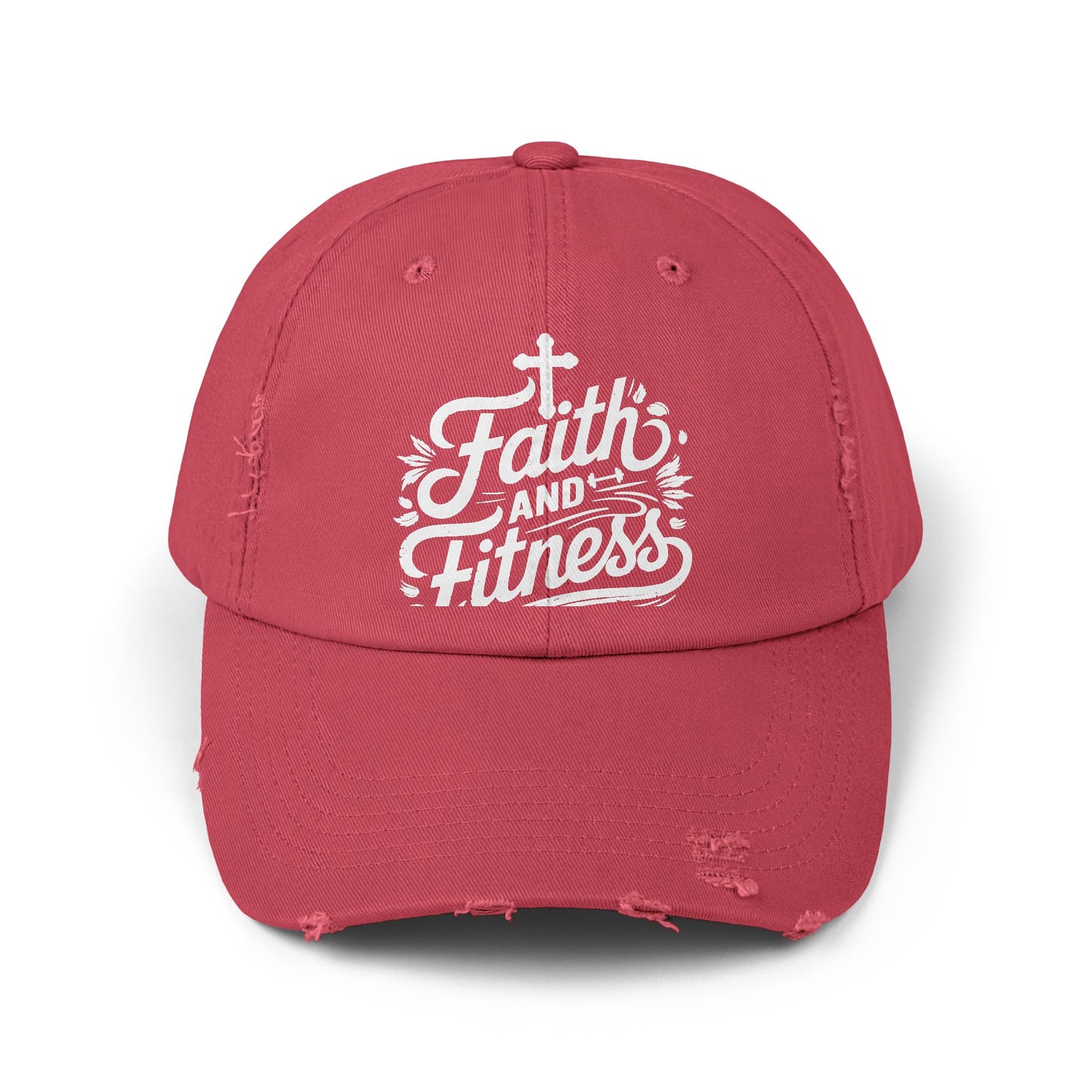 Faith And Fitness Motivational Design for Spiritual Athletes Cap
