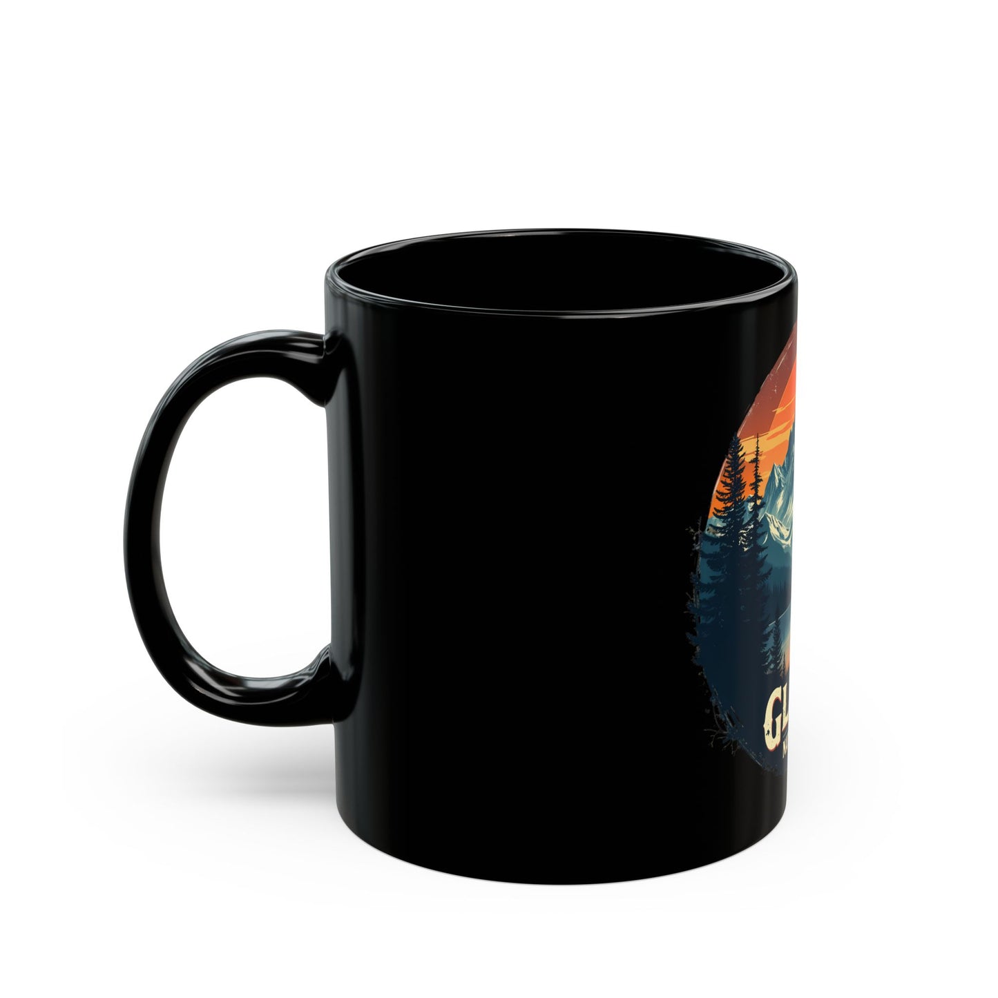 Glacier National Park Scenic Wilderness Bear and Mountains Ceramic Mug