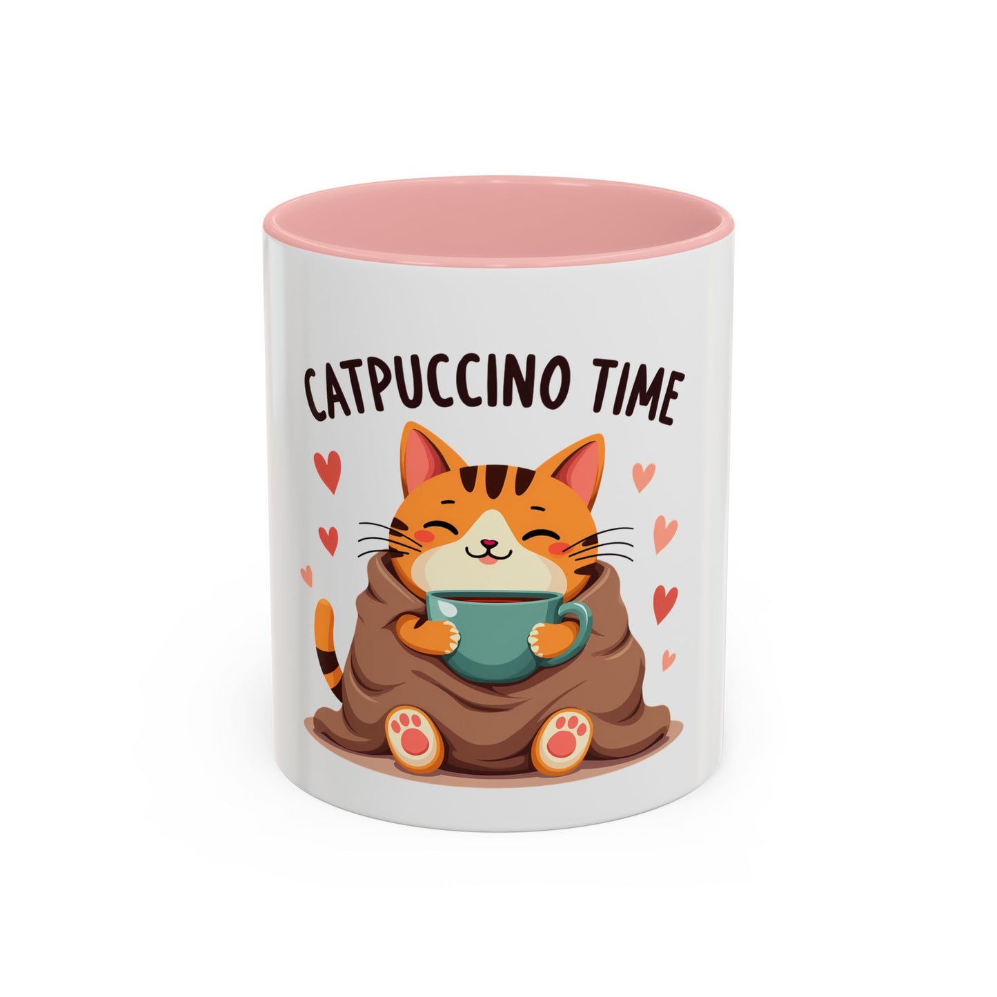 Catpuccino Time (Cat & Capuccino Fans) Coffee Accent Mug