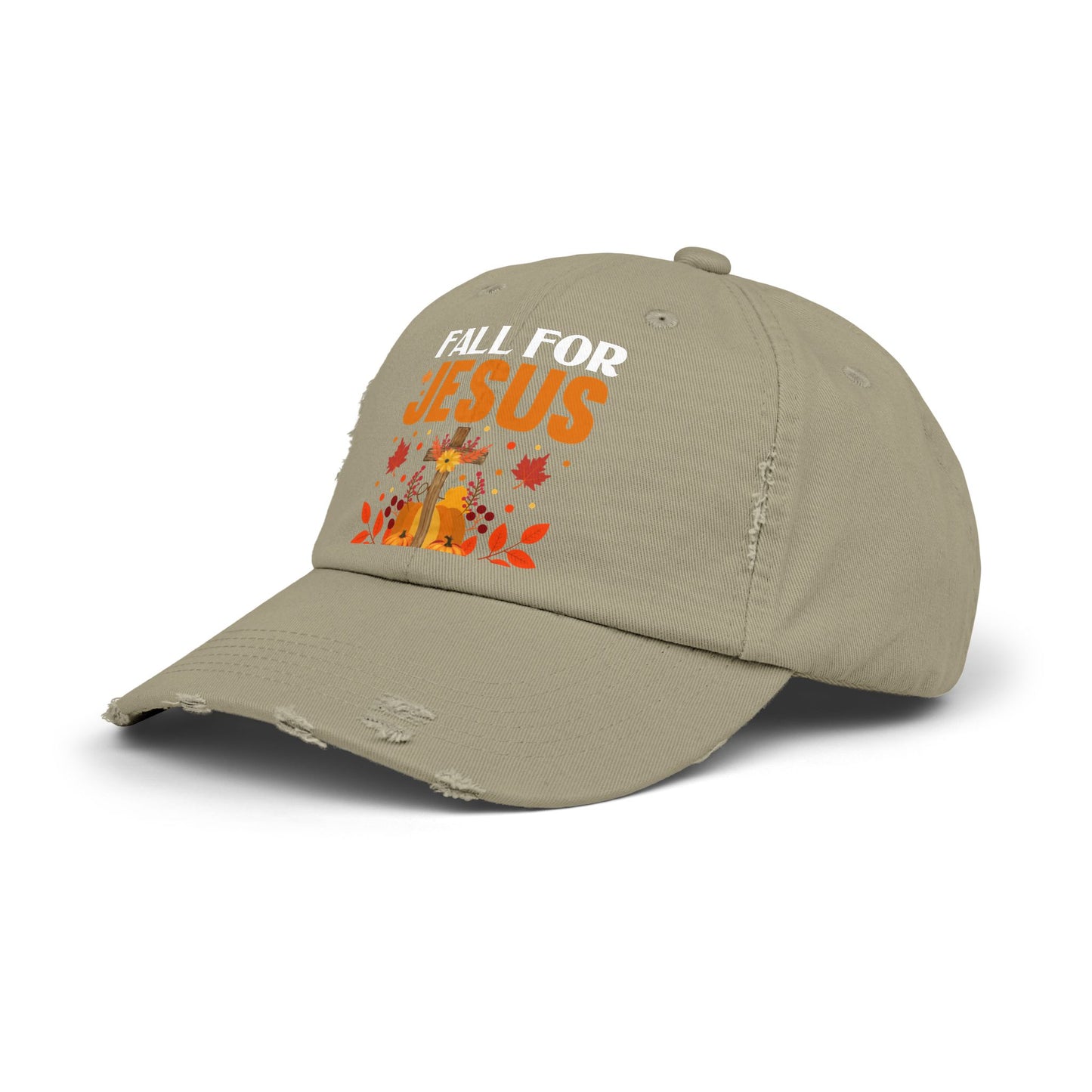 Fall For Jesus He Never Leaves Autumn Faith Cap