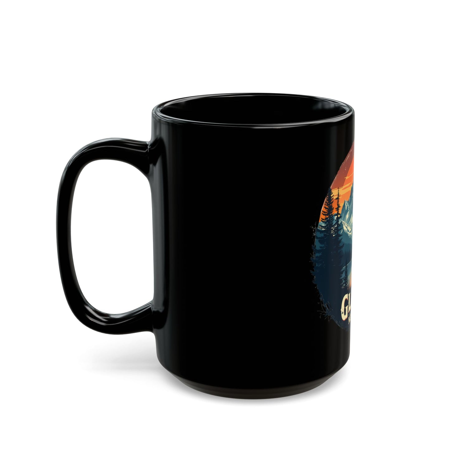 Glacier National Park Scenic Wilderness Bear and Mountains Ceramic Mug