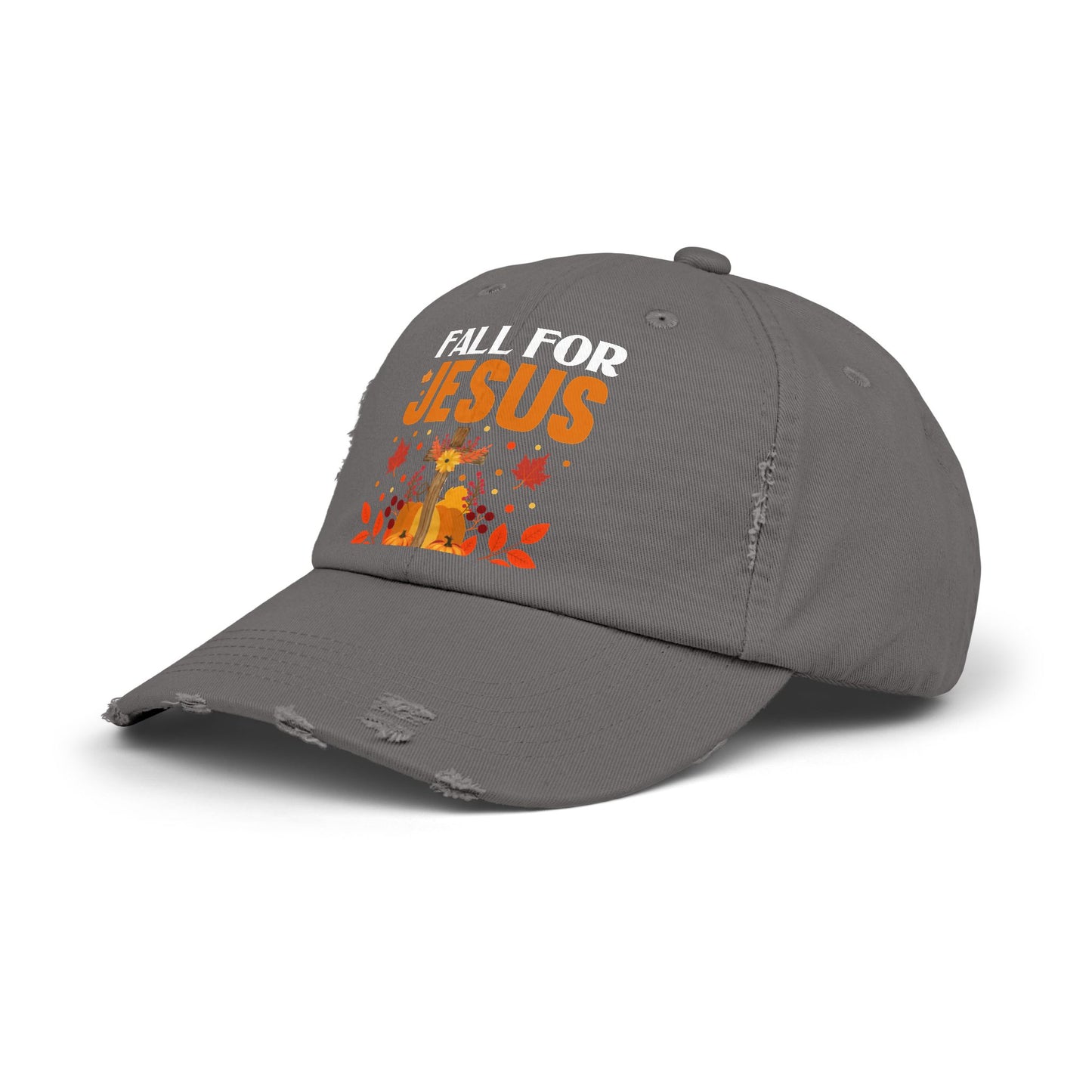 Fall For Jesus He Never Leaves Autumn Faith Cap