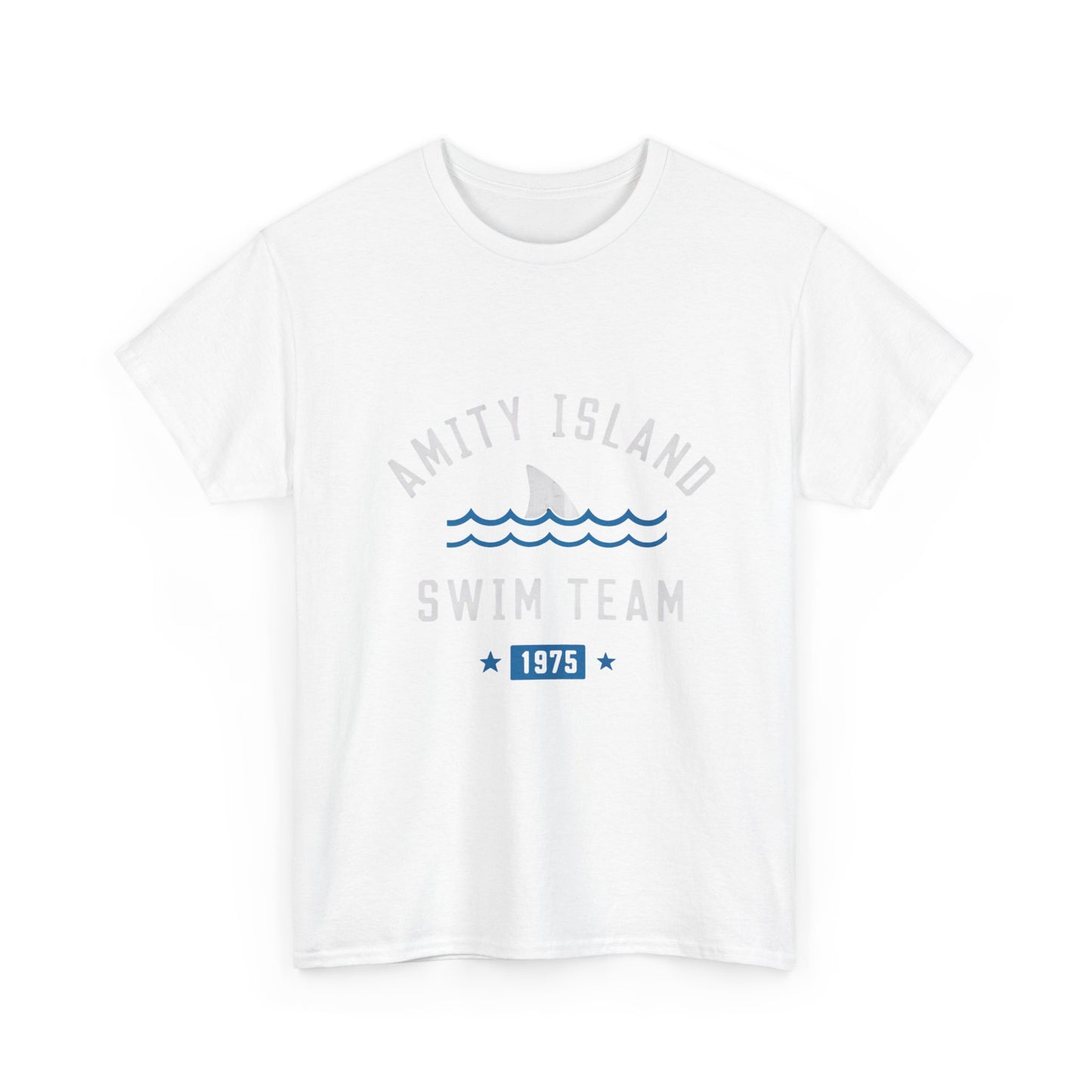 Amity Island Swim Team Unisex Heavy Cotton Tee - Vintage Summer Vibe