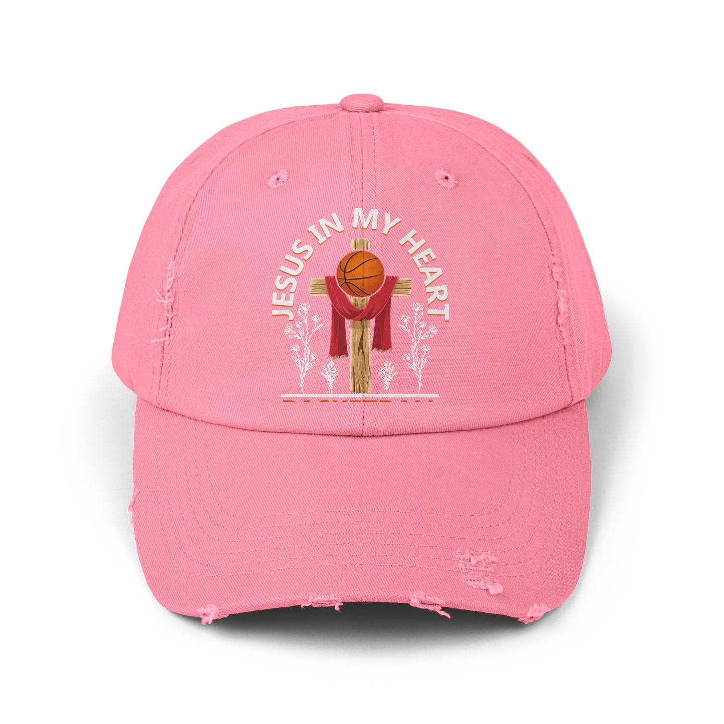 Jesus In My Heart Basketball In My Veins Inspiration Cap