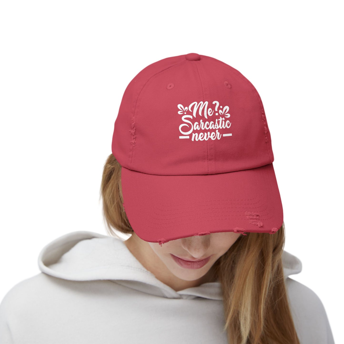 Me? Sarcastic Never Sassy Humor Statement Cap