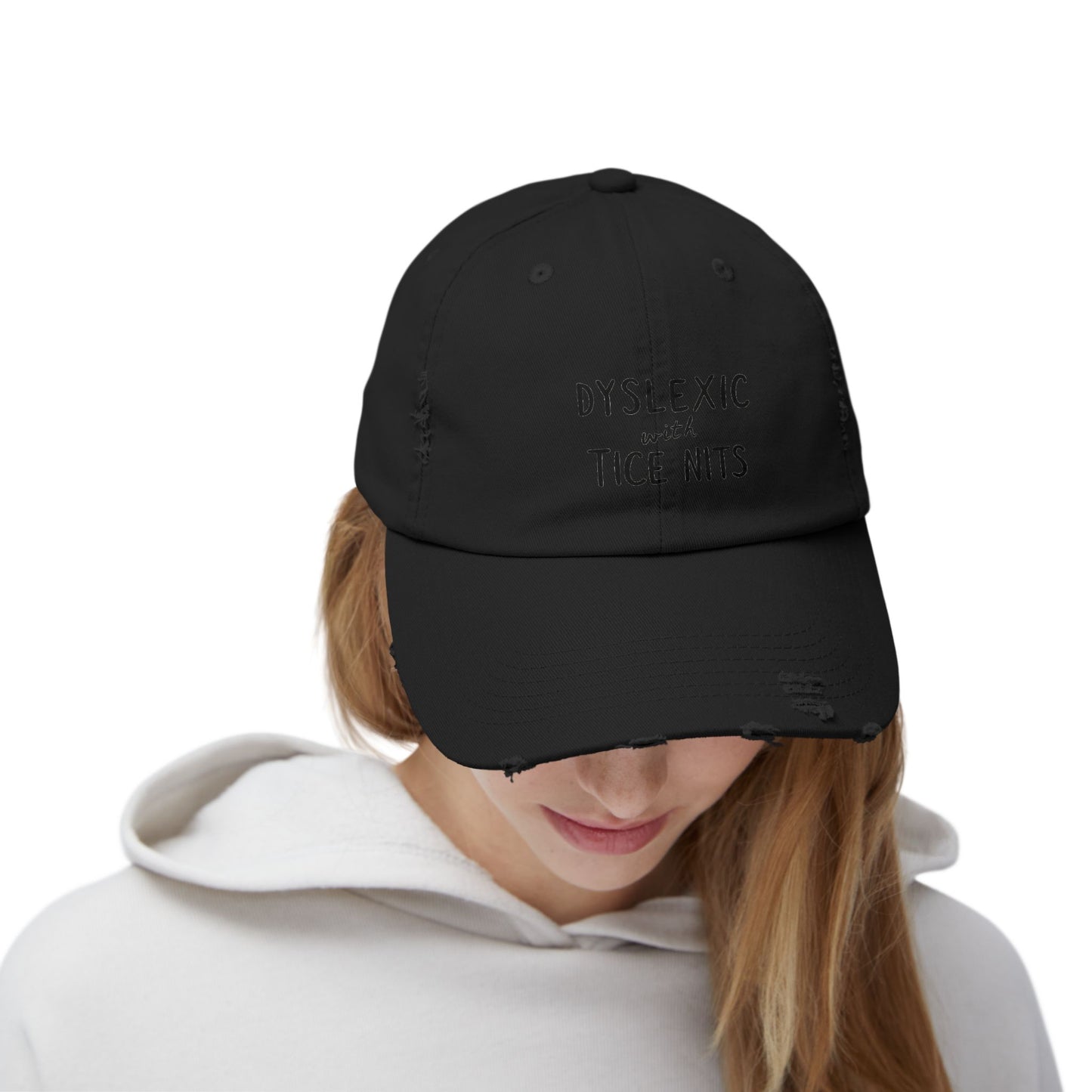 Dyslexic With Tice Nits Humor Cap
