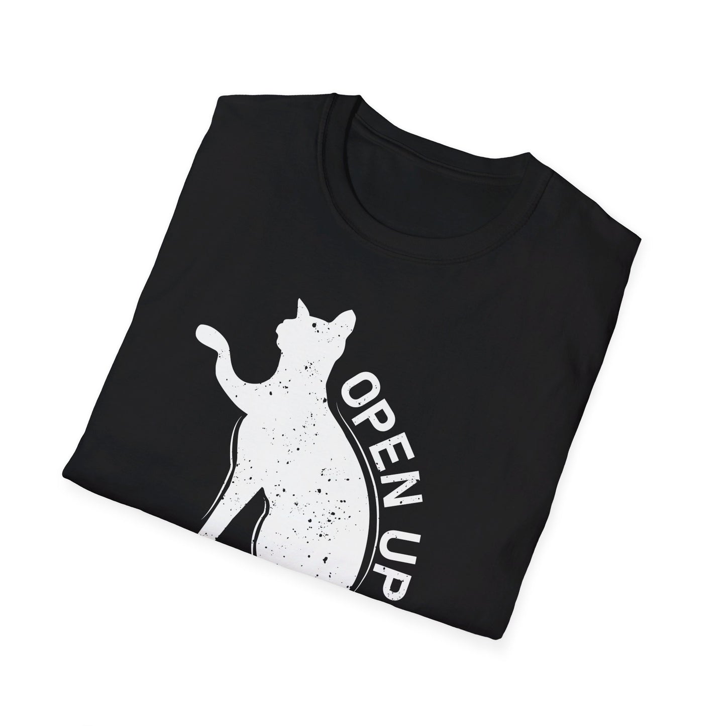Open Up It's The Fuzz Funny Cat Silhouette T-Shirt