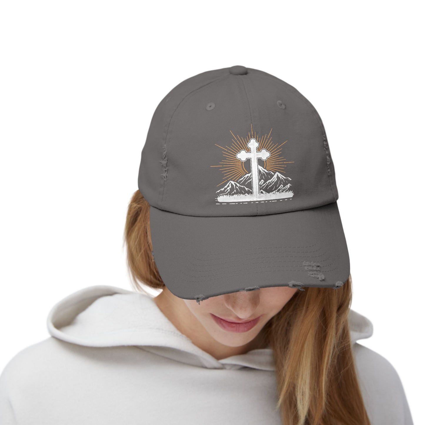 Be The Light Ma Matthew 5:14 Cross and Mountain Cap