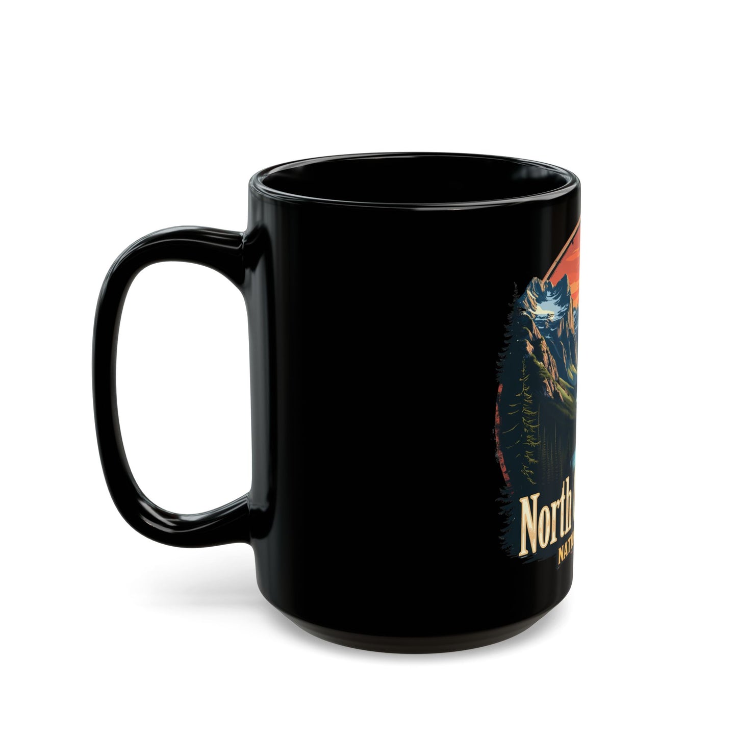 North Cascades National Park Vintage Sunset Wilderness Landscape Ceramic Mug