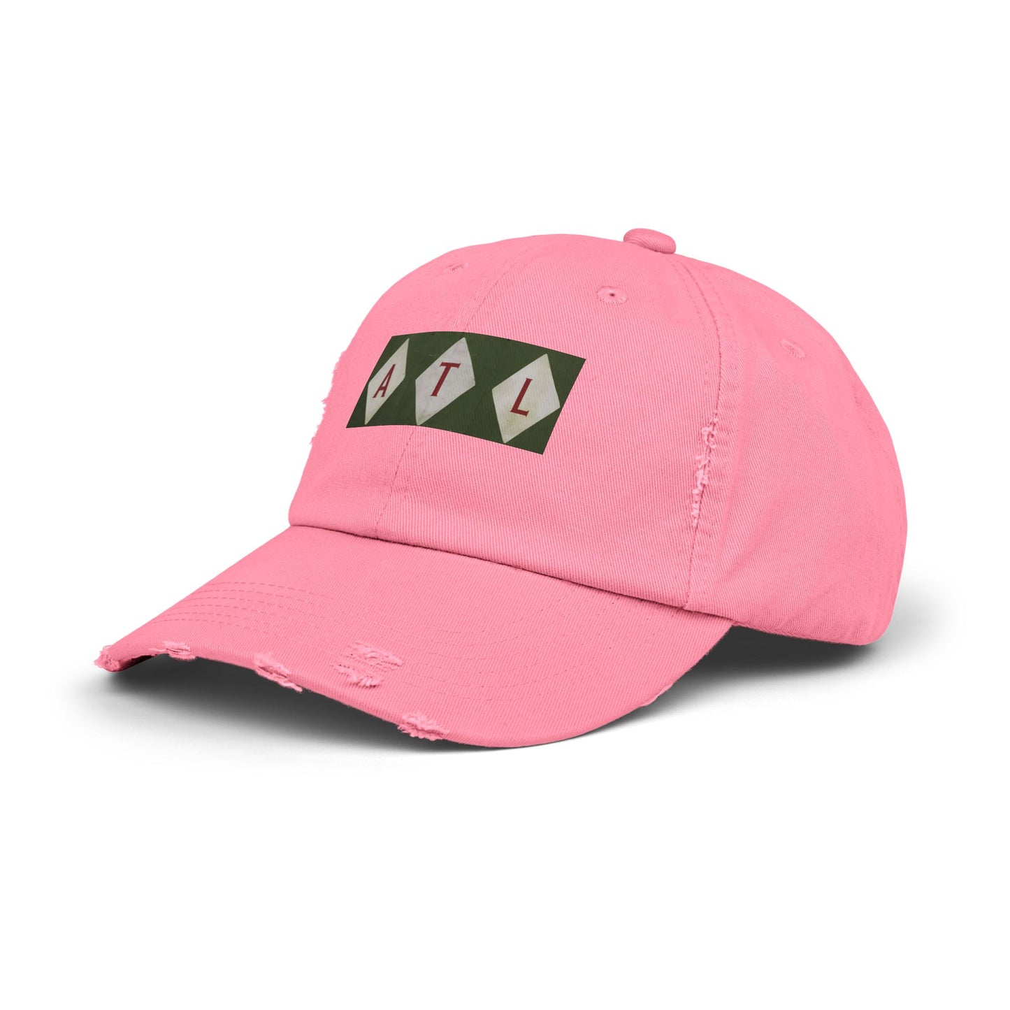 ATL Bold Lettering in Diamond Pattern Cap