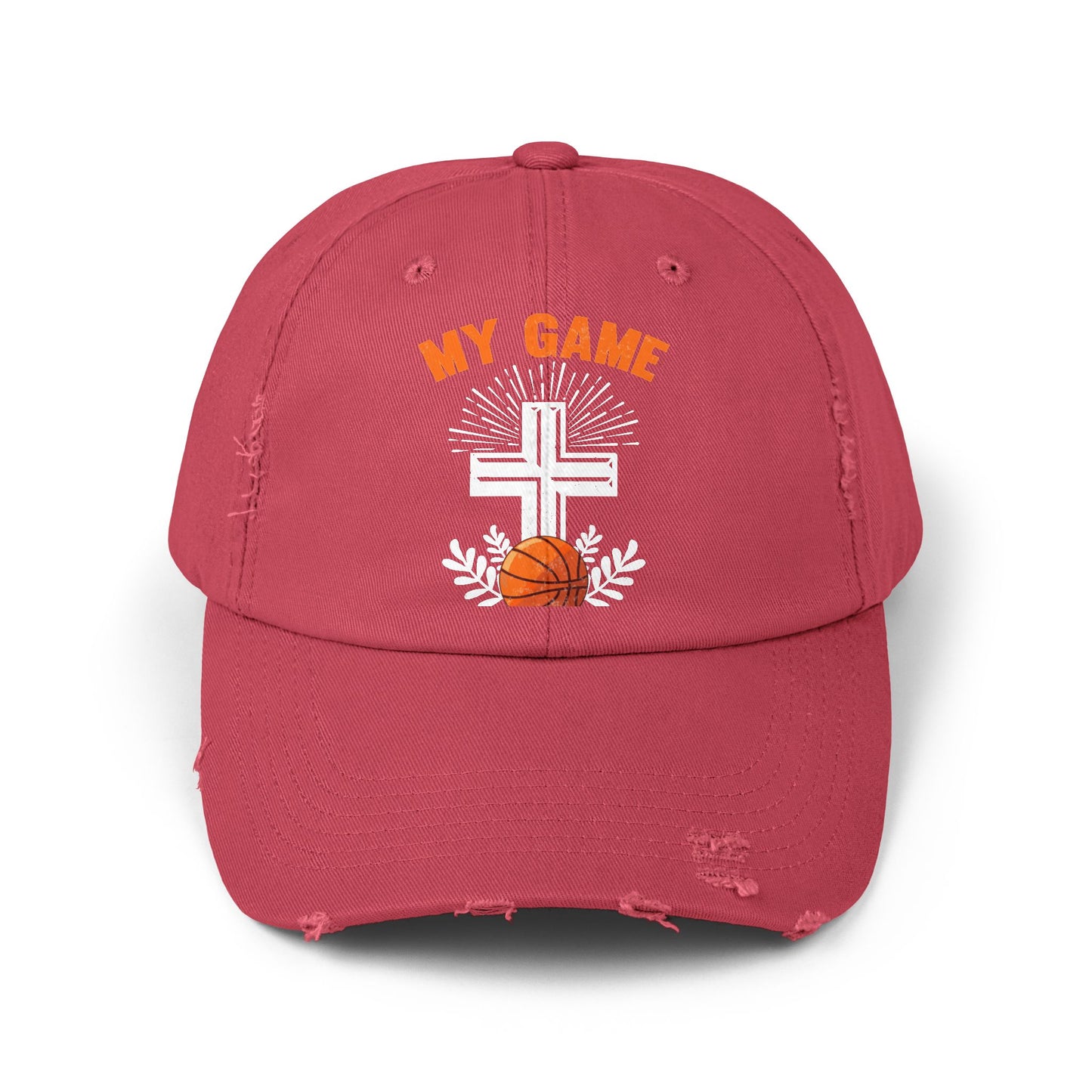 My Game His Glory Basketball Faith Cross Cap
