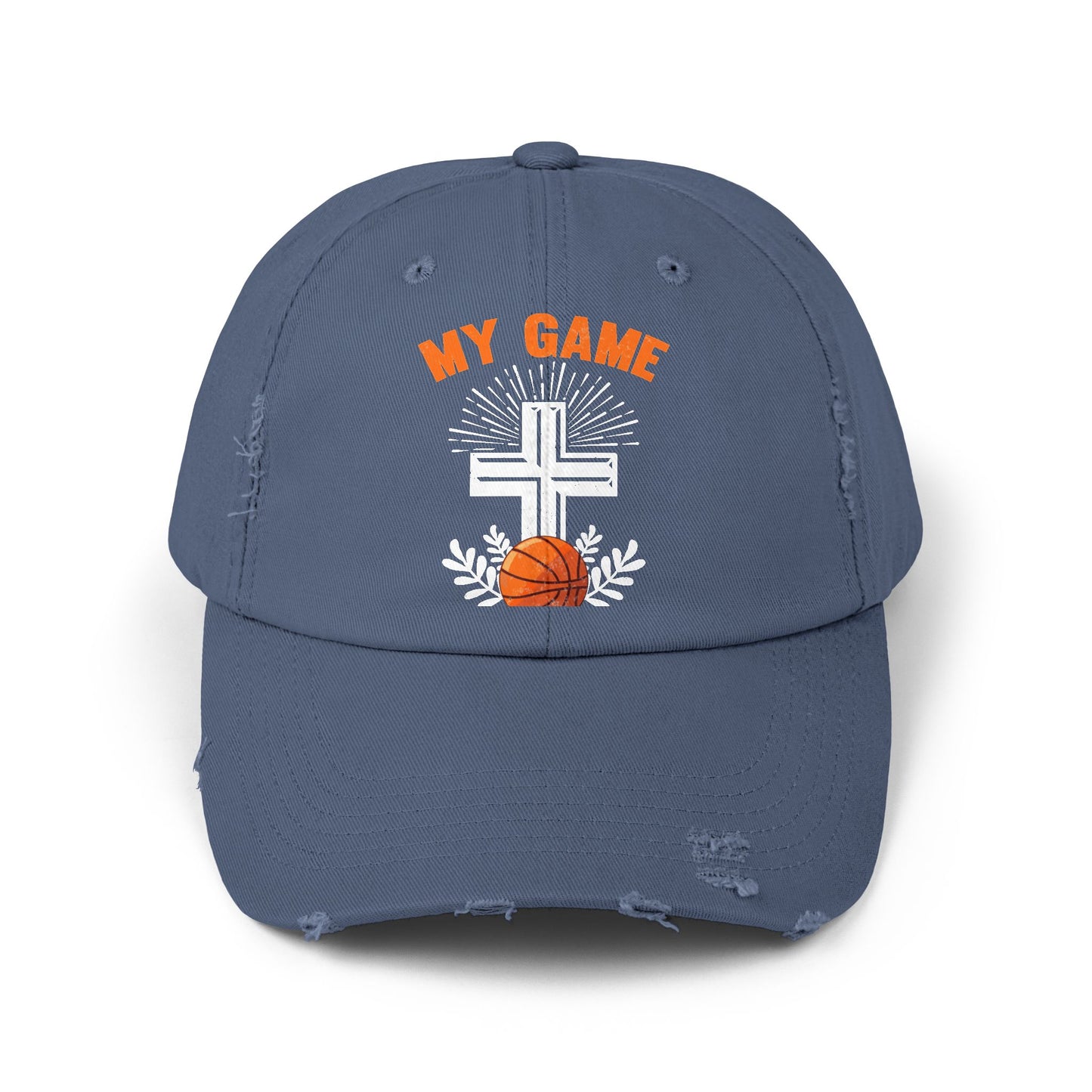 My Game His Glory Basketball Faith Cross Cap