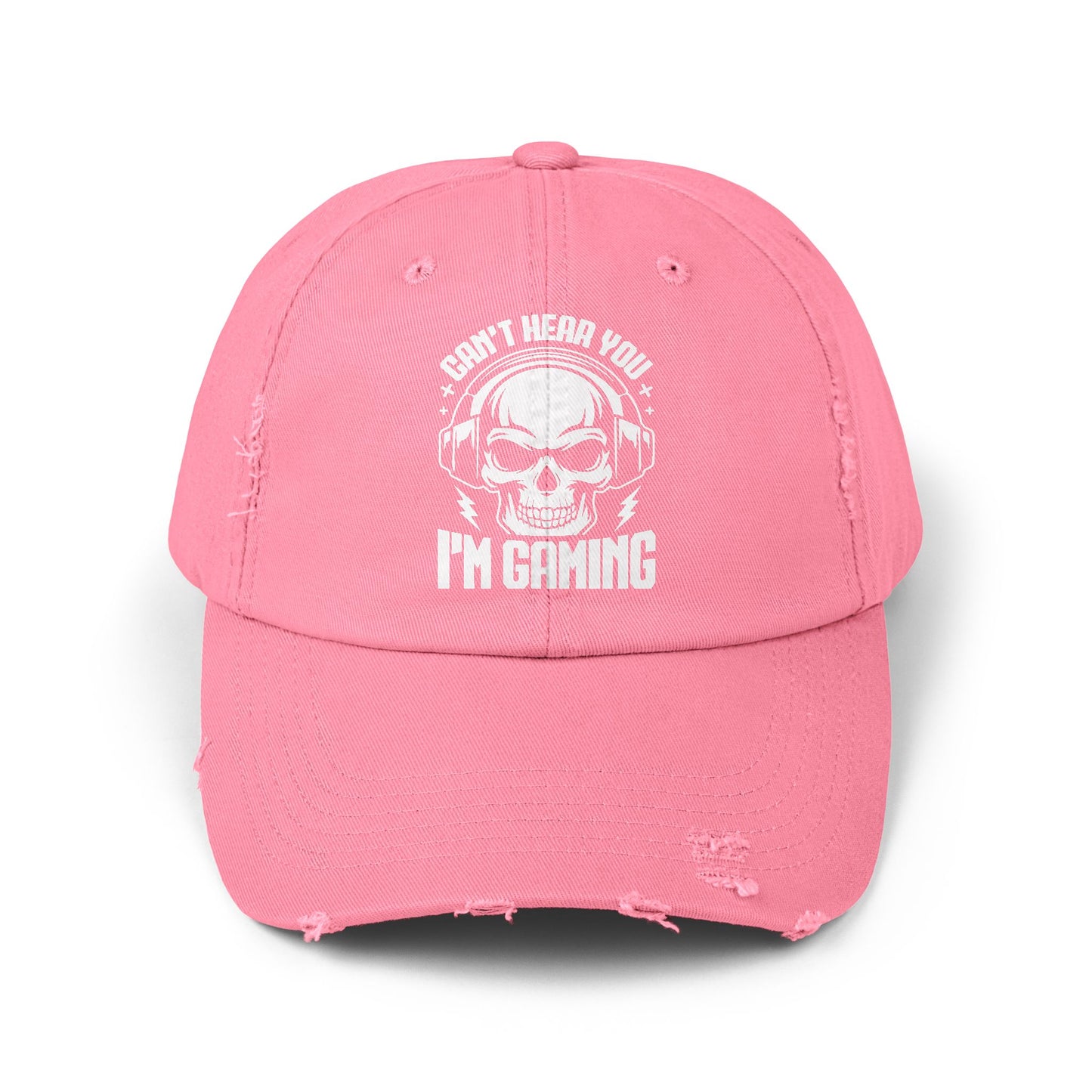 Can't Hear You I'm Gaming Skull Headphones Cap