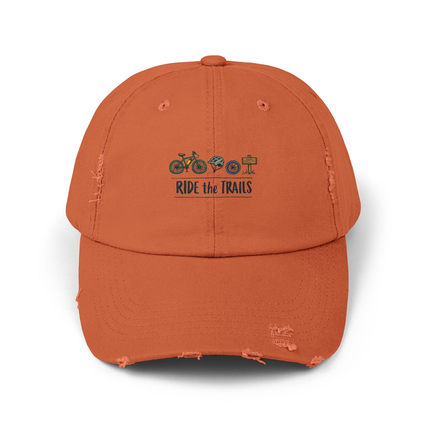 Ride the Trails Adventure Scenic Biking Journey Cap