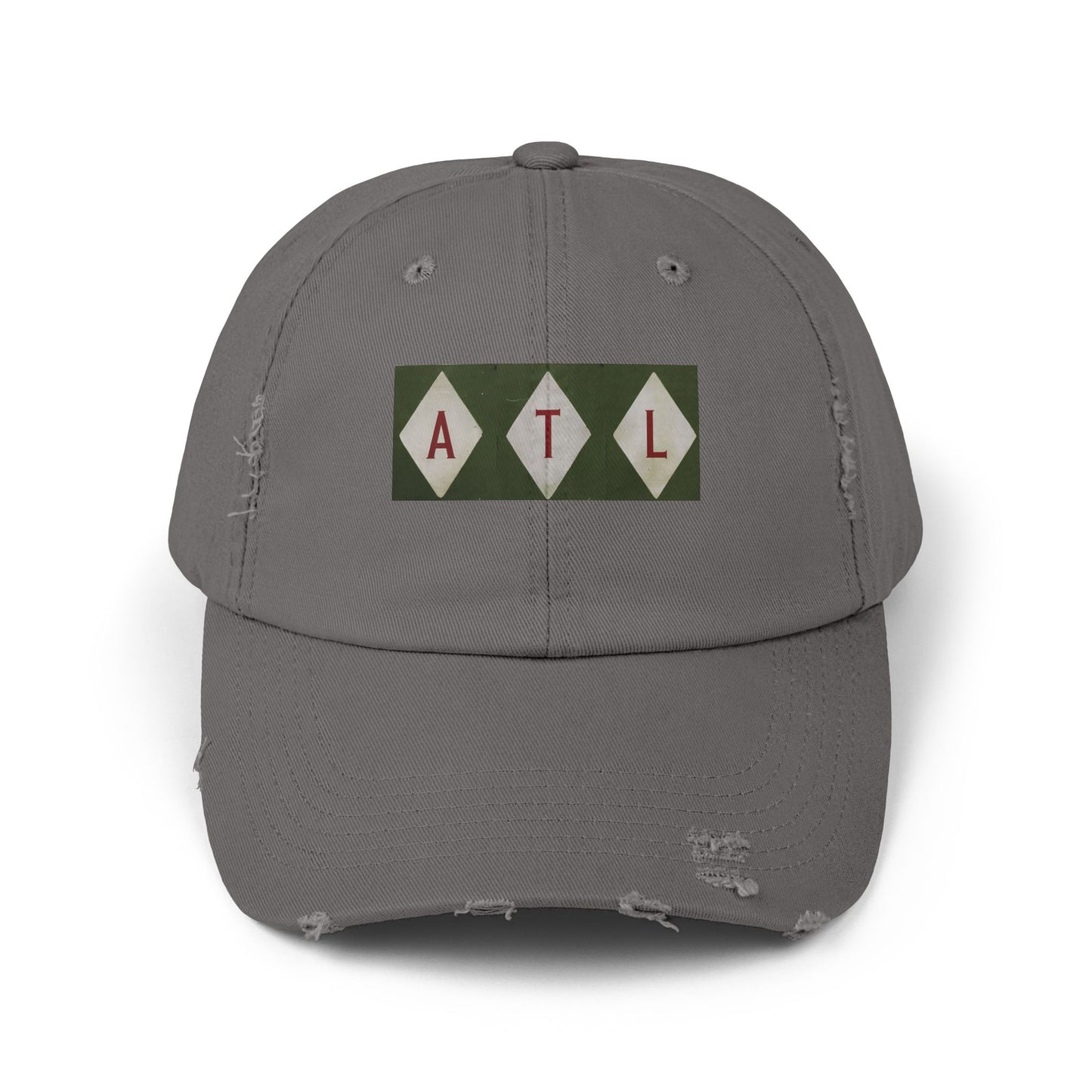 ATL Bold Lettering in Diamond Pattern Cap