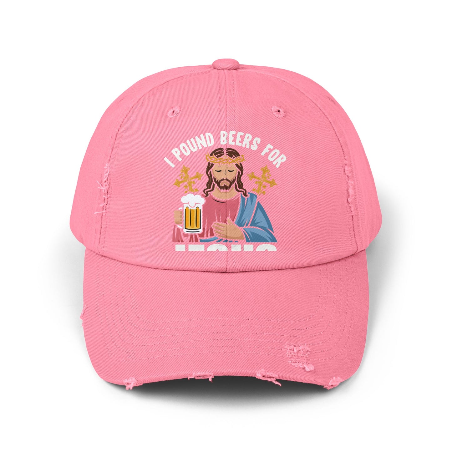 I Pound Beers For Jesus Humorous Bold Statement Cap