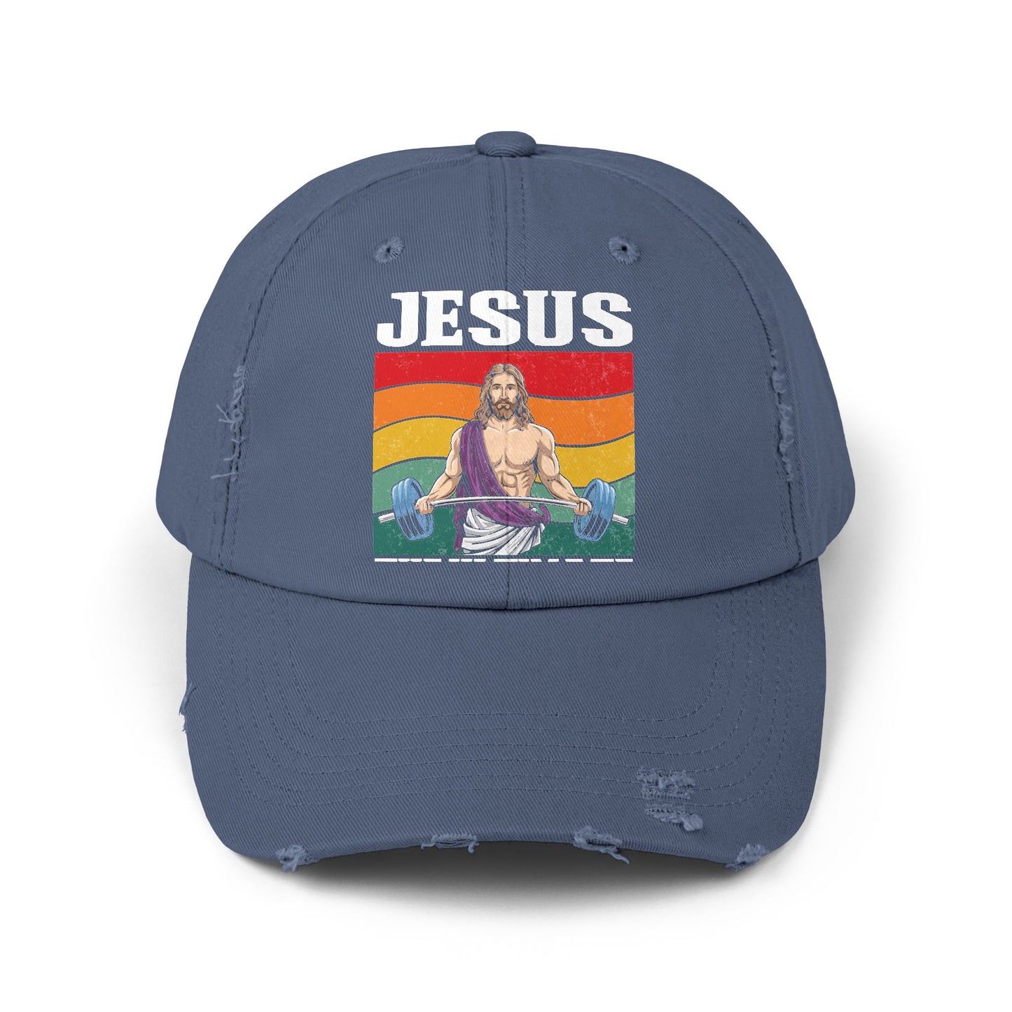 Jesus The Ultimate Deadlifter Rainbow Strength Cap