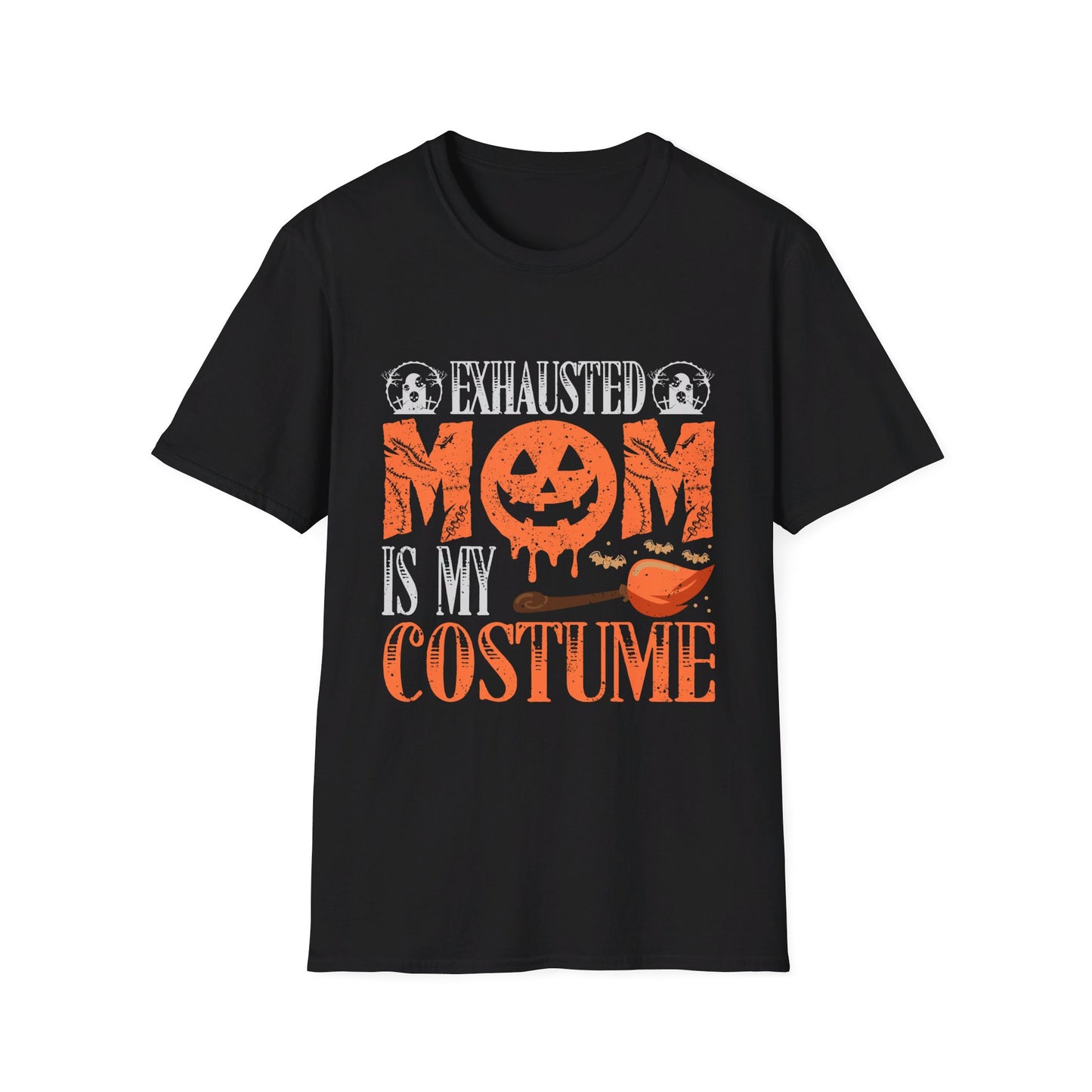 Exhausted Mom Is My Costume Funny Halloween T-Shirt