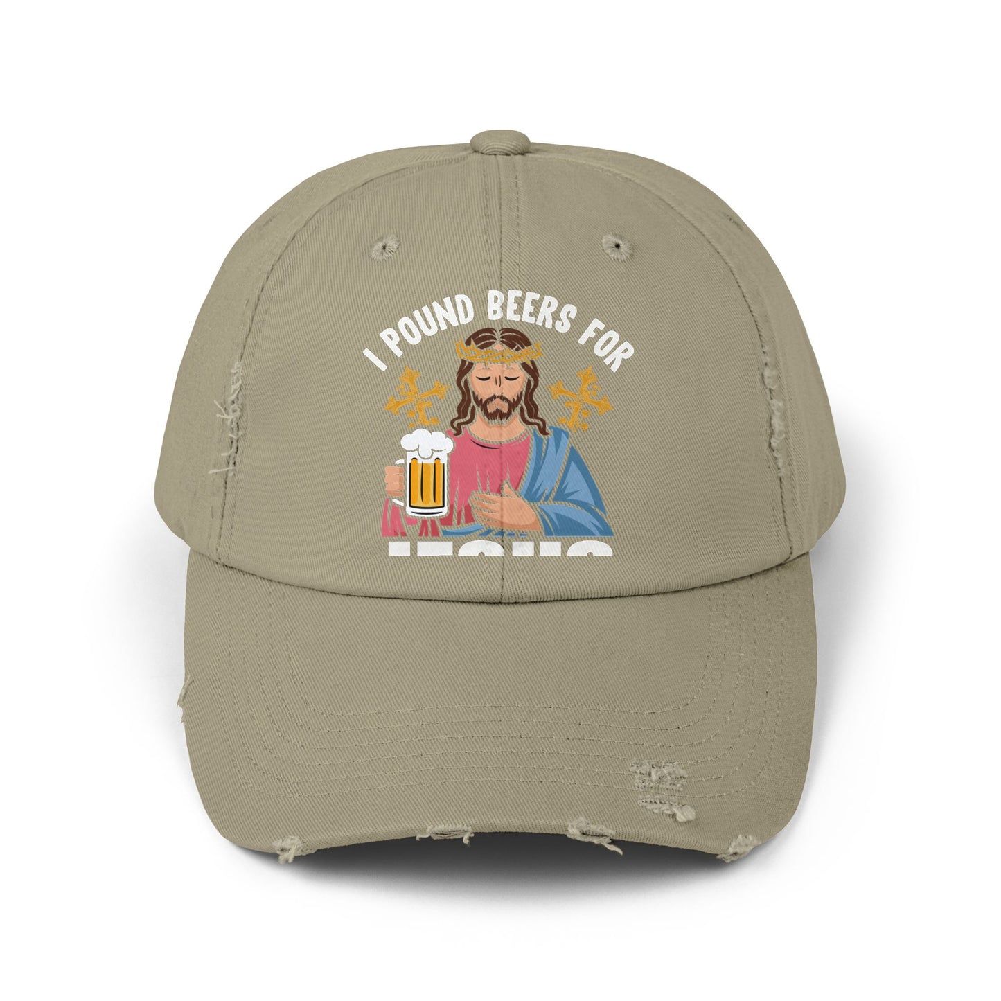 I Pound Beers For Jesus Humorous Bold Statement Cap