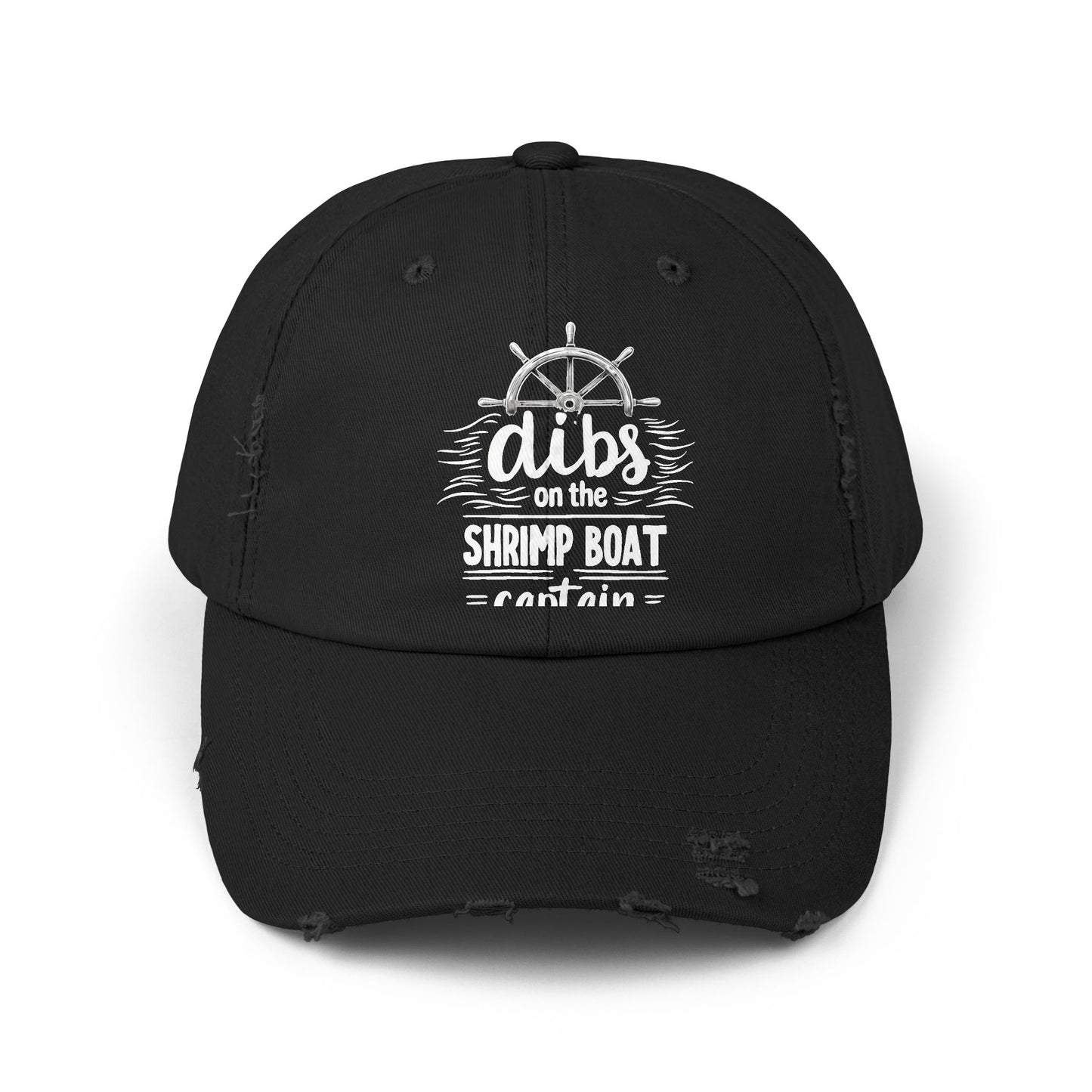 Dibs On The Shrimp Boat Captain Nautical Humor Cap