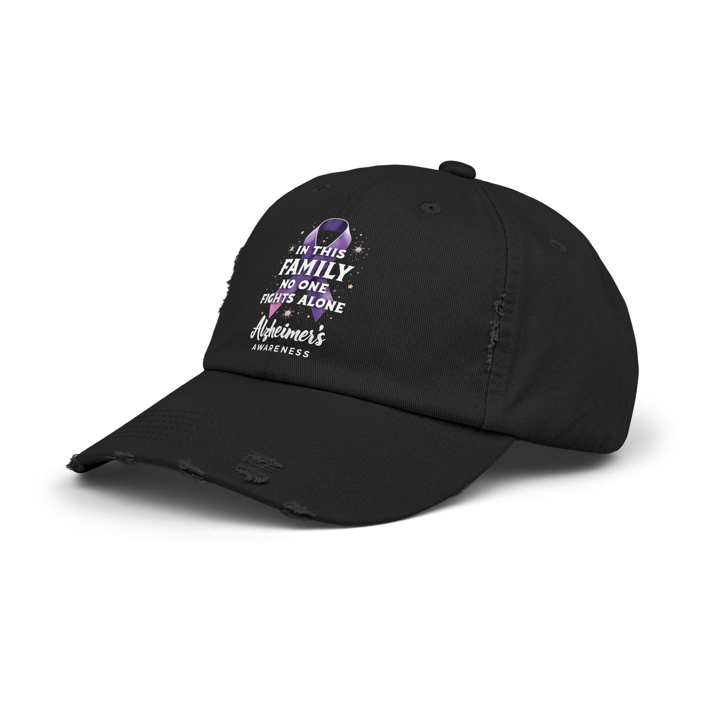 In This Family No One Fights Alone Alzheimer's Awareness Cap