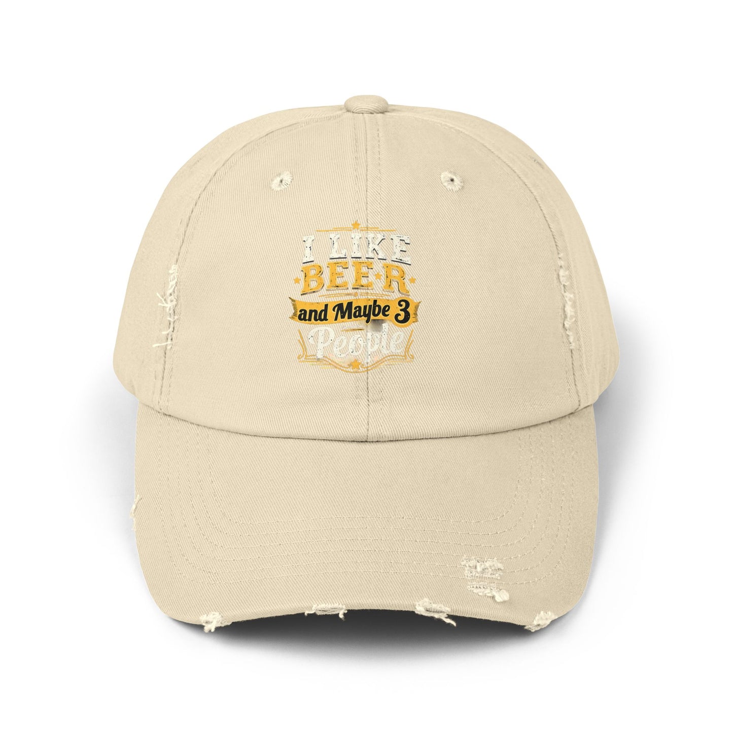 I Like Beer and Maybe 3 People - Humorous Statement Cap