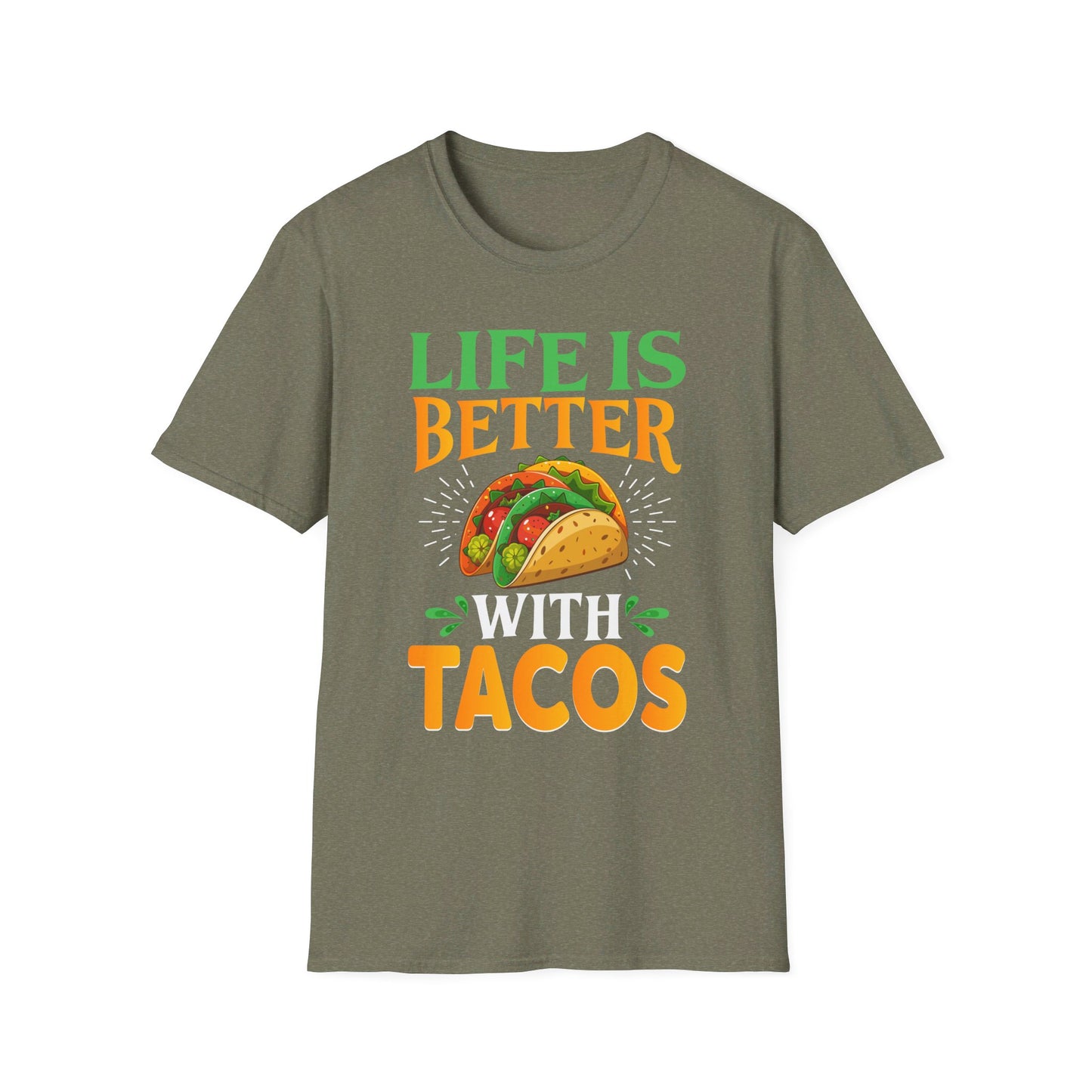 Life Is Better With Tacos - Vibrant Taco Artwork for Food Lovers T-Shirt