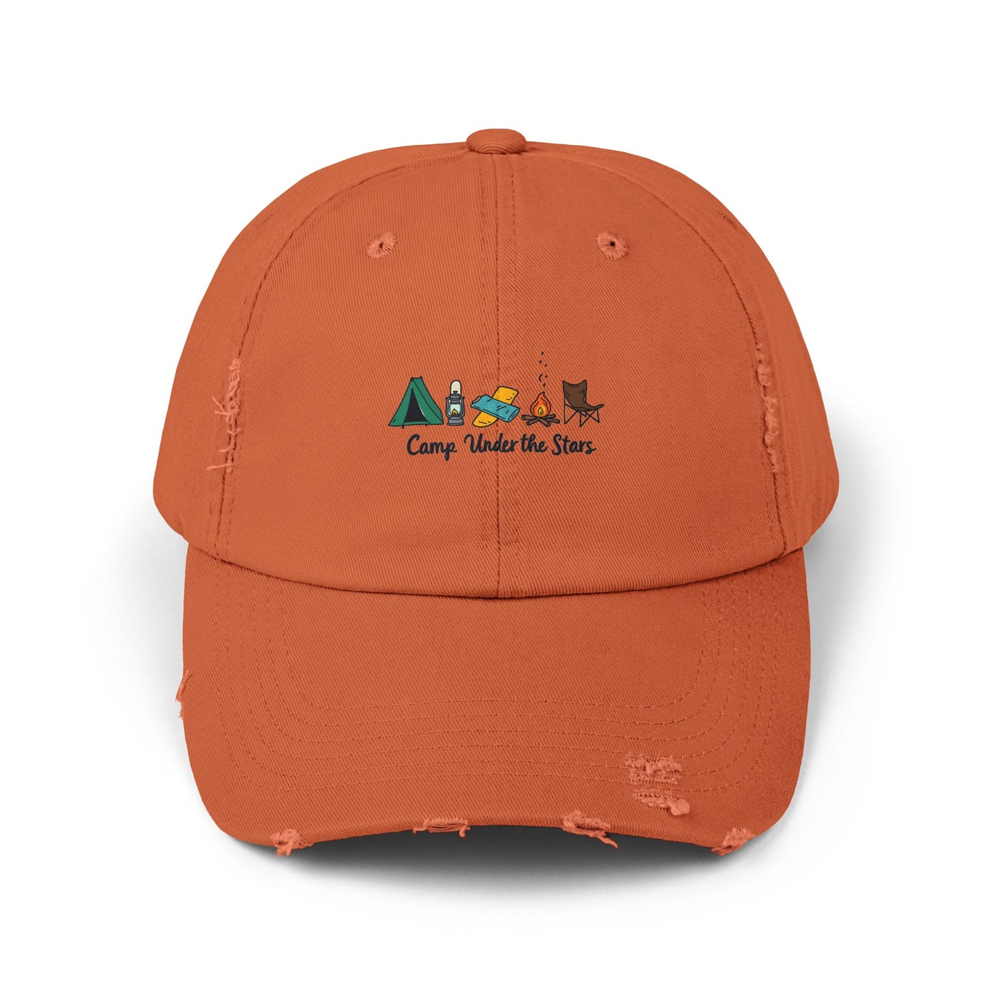 Camp Under The Stars Adventure in Nature for Outdoor Enthusiasts Cap