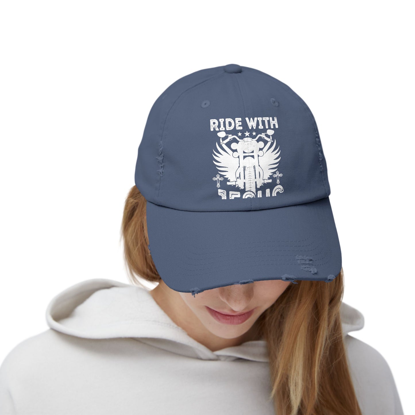 Ride with Jesus Motorcycle Faith Cap