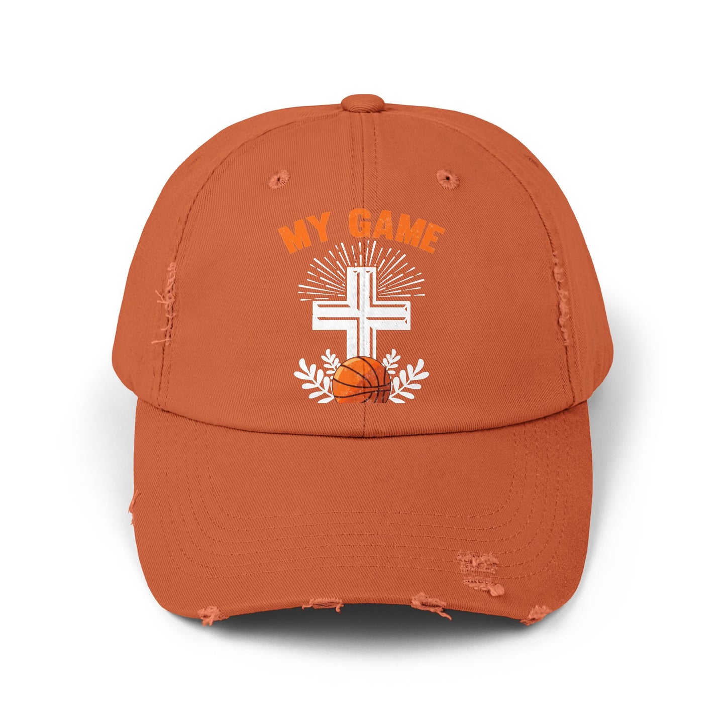 My Game His Glory Basketball Faith Cross Cap