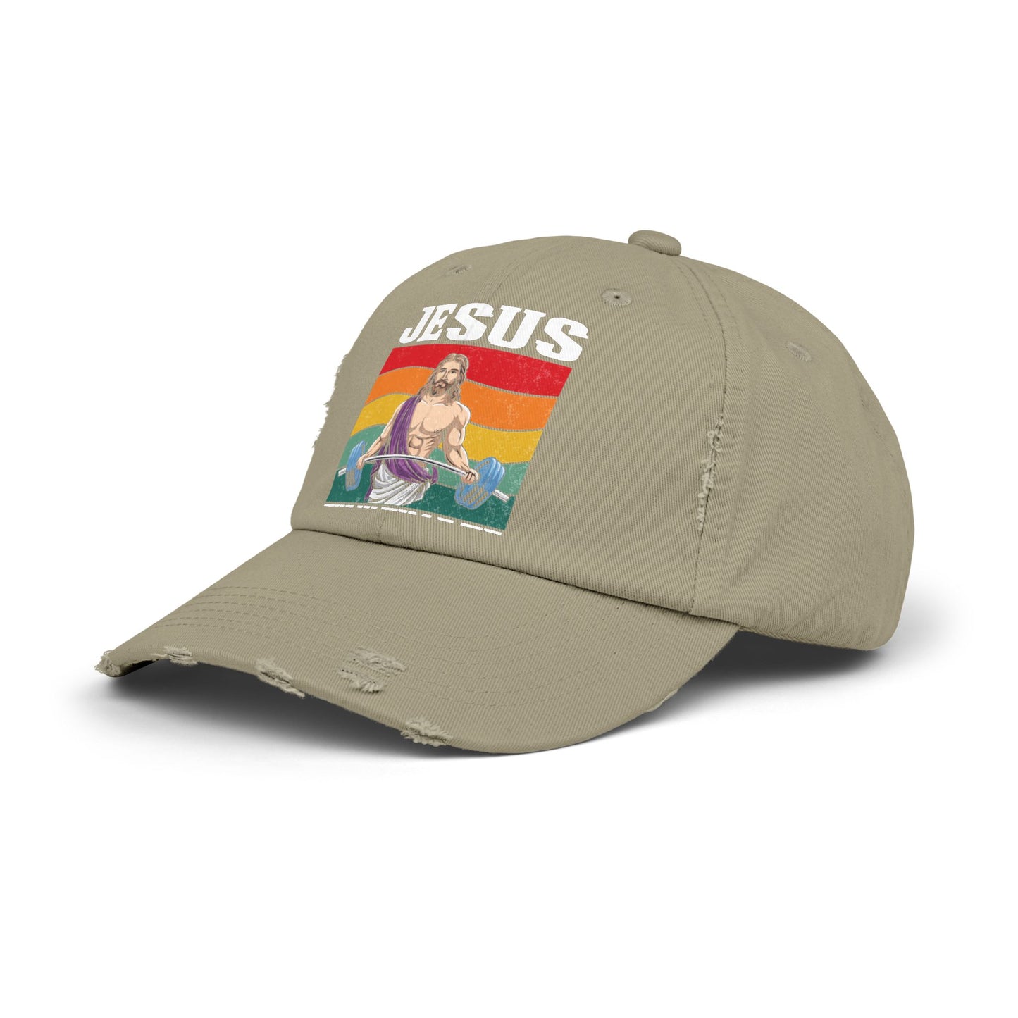 Jesus The Ultimate Deadlifter Rainbow Strength Cap