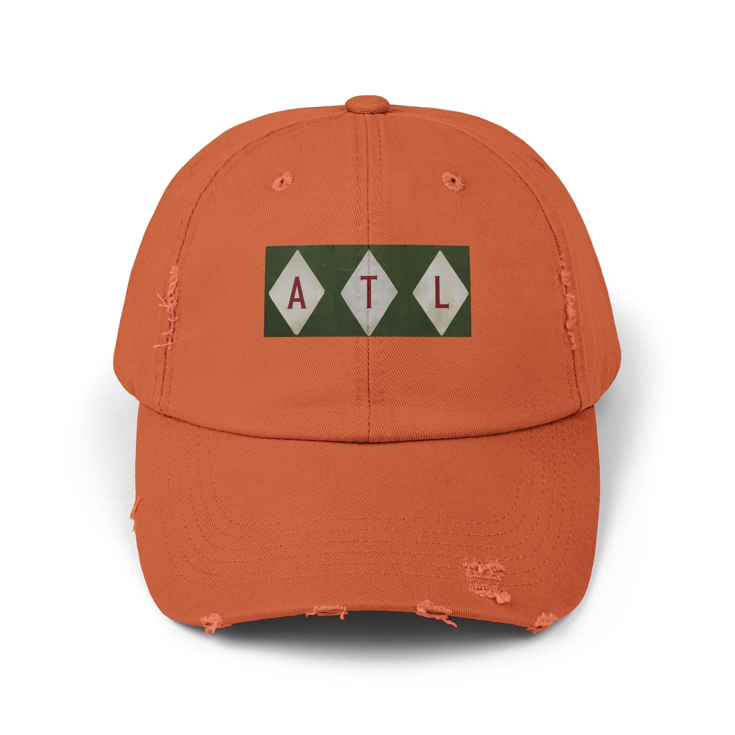 ATL Bold Lettering in Diamond Pattern Cap